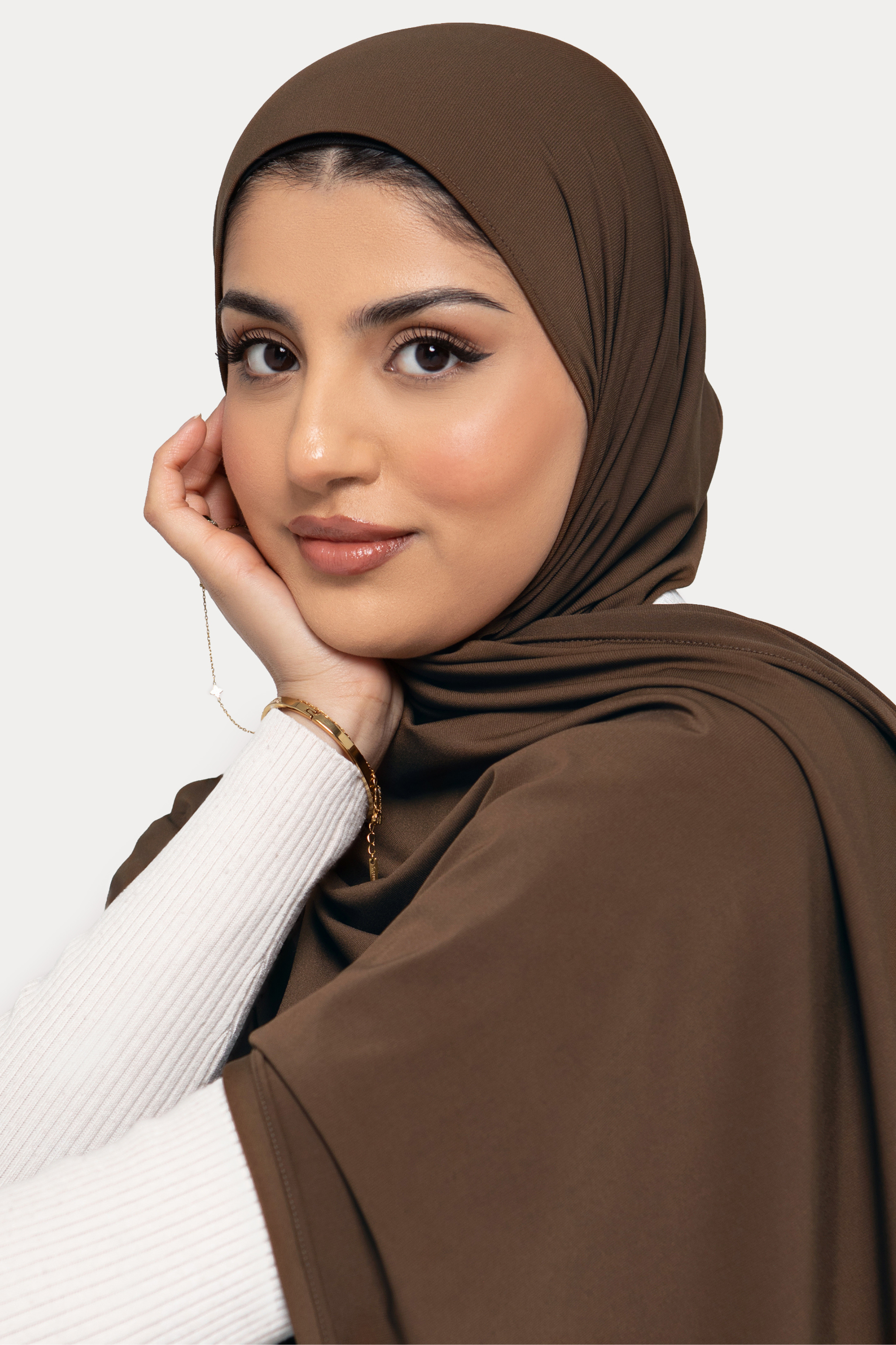 Fluid Jersey Hijab- Mocha - Honey Hijabs, - Luxury Haute Hijabs, Honey Hijabs - Honey Hijabs