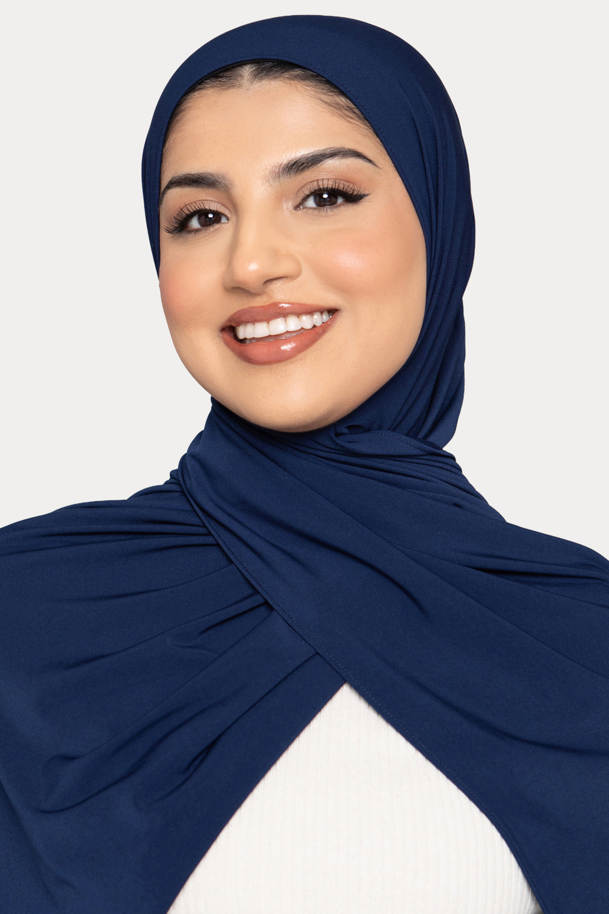 Fluid Jersey Hijab- Blueberry - Honey Hijabs, - Luxury Haute Hijabs, Honey Hijabs - Honey Hijabs