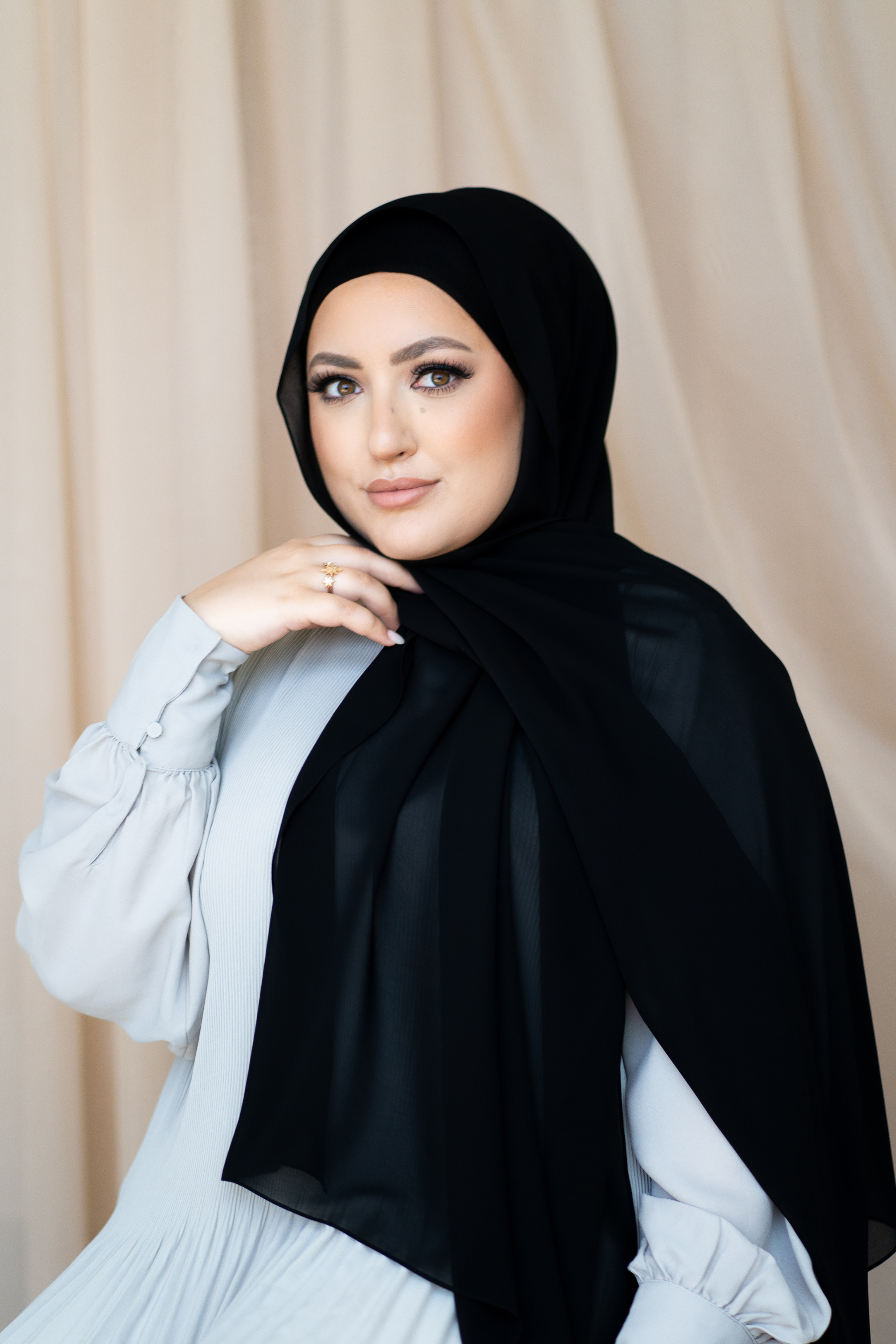 Cloud Chiffon Hijab - Licorice