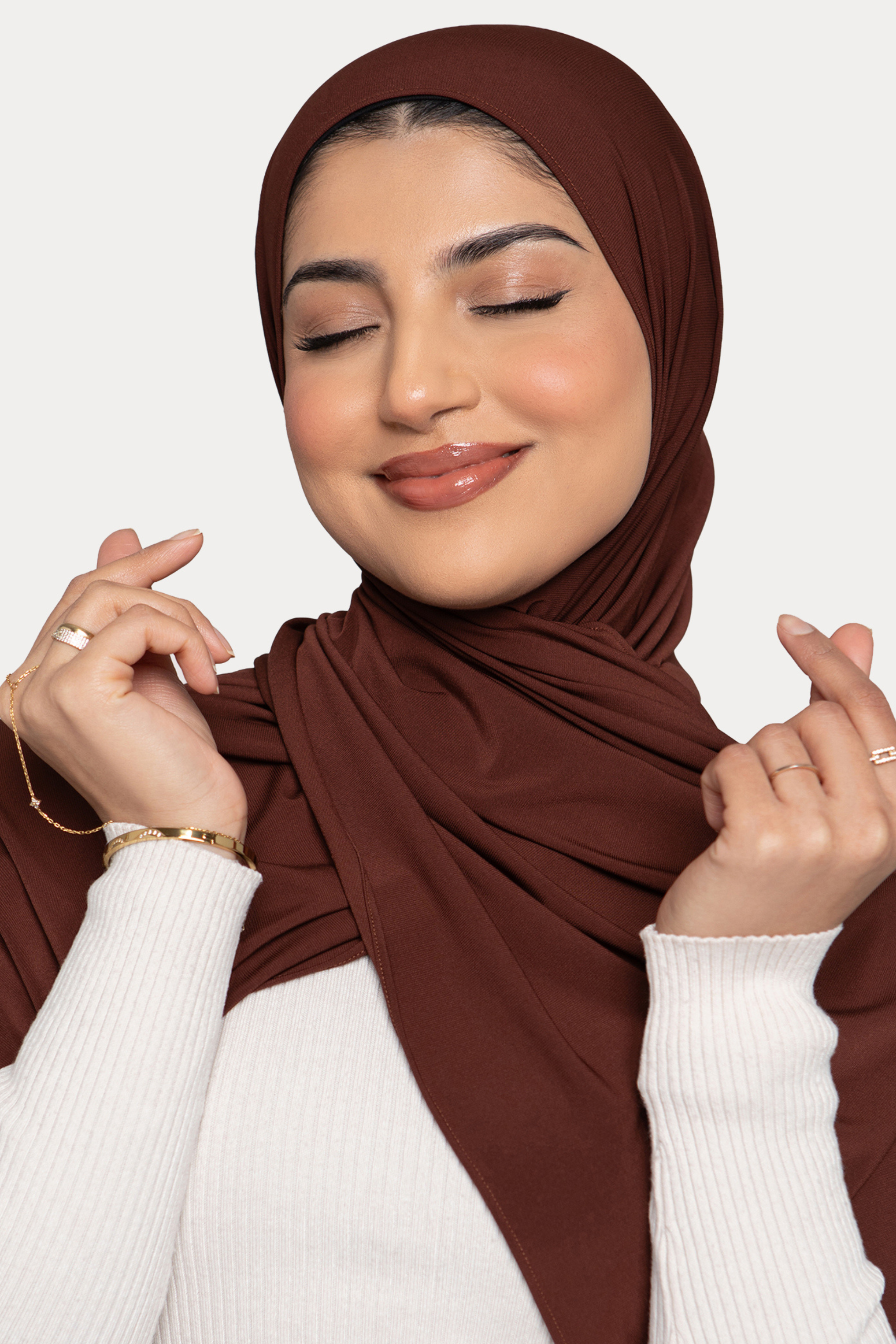 Fluid Jersey Hijab- Chocolate Fudge - Honey Hijabs, - Luxury Haute Hijabs, Honey Hijabs - Honey Hijabs
