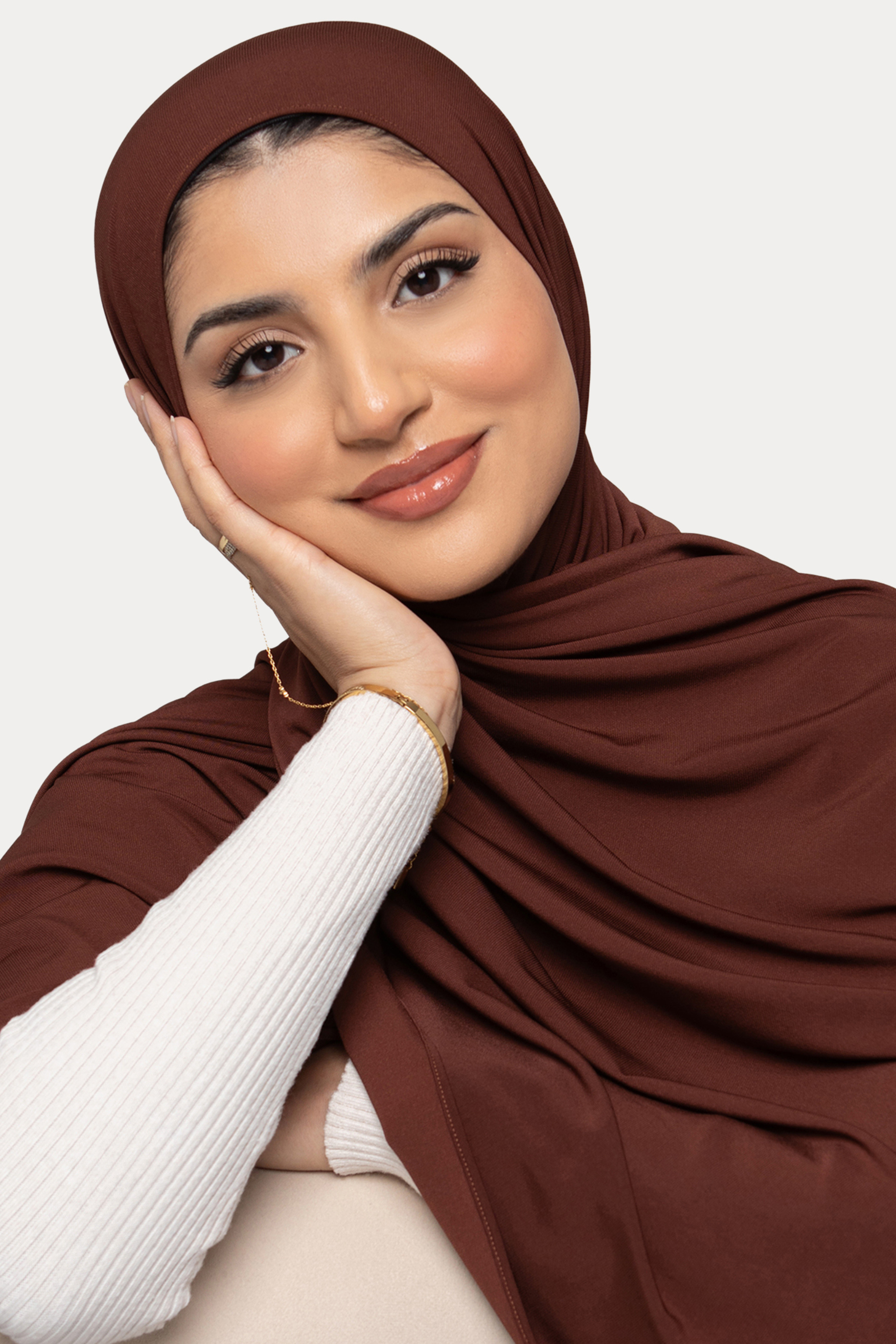 Fluid Jersey Hijab- Chocolate Fudge - Honey Hijabs, - Luxury Haute Hijabs, Honey Hijabs - Honey Hijabs