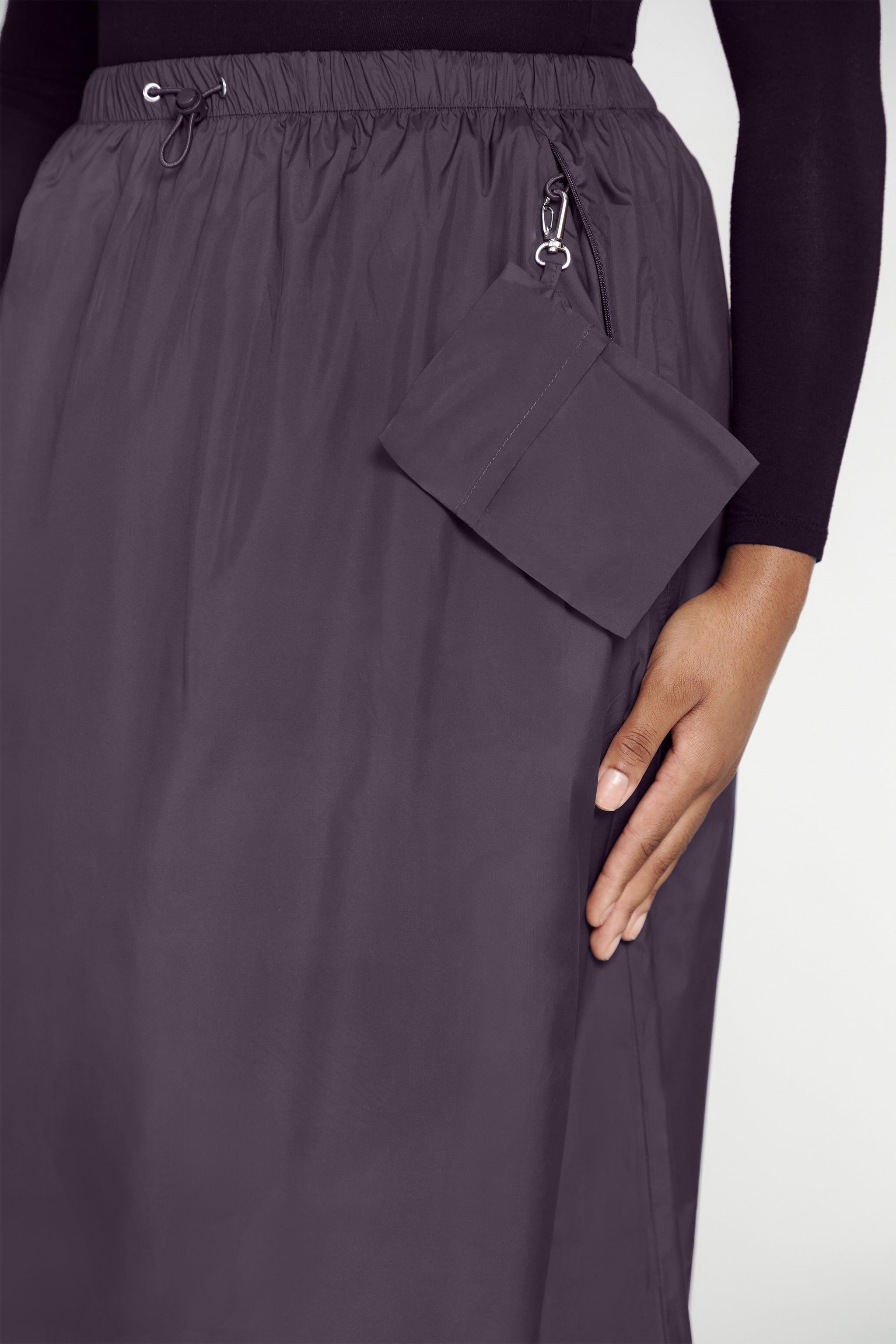 EveryWear Prayer Skirt- Black Plum - Honey Hijabs, - Luxury Haute Hijabs, Honey Hijabs - Honey Hijabs