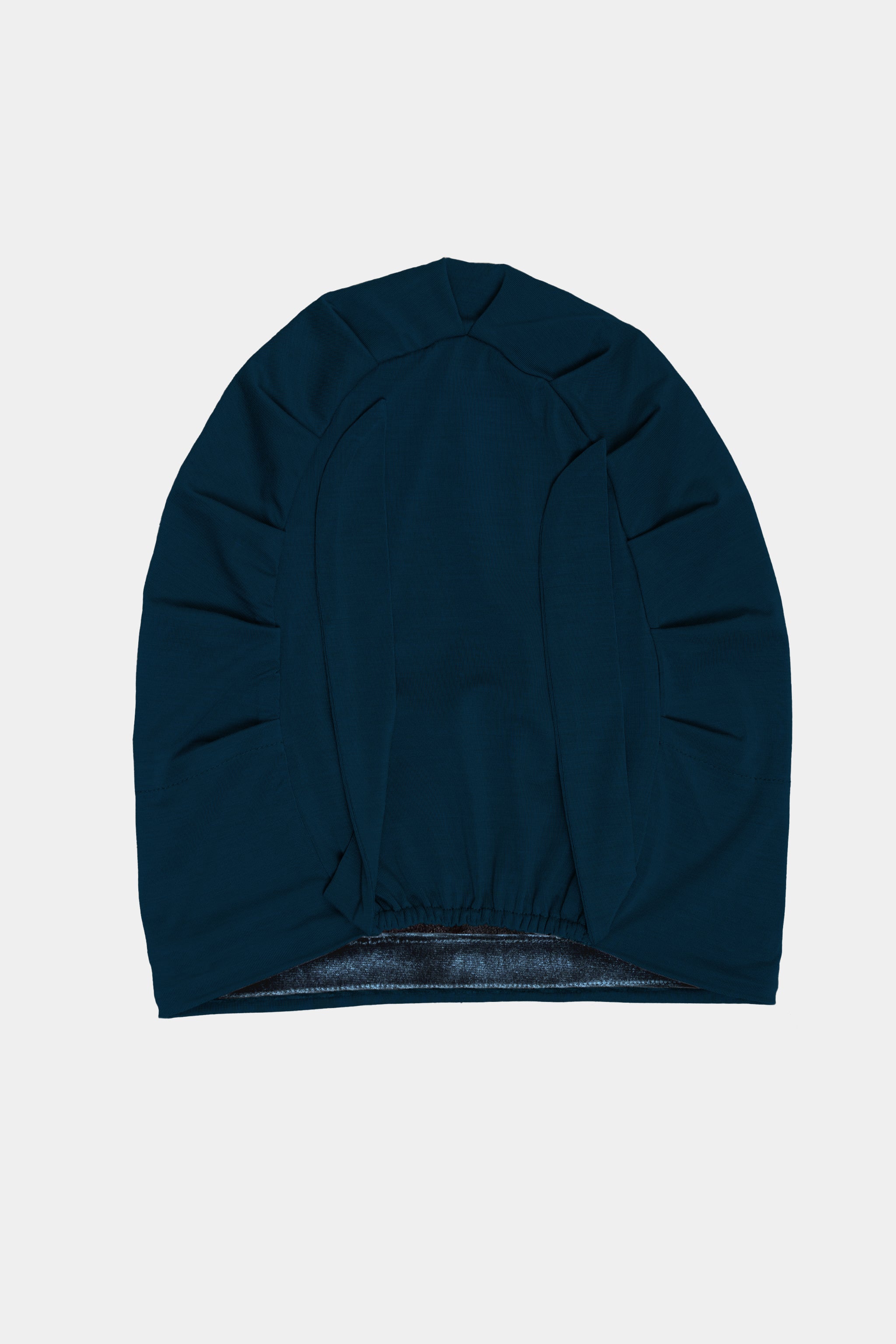 Silk-Lined Non-Slip Underscarf - Wavy Navy