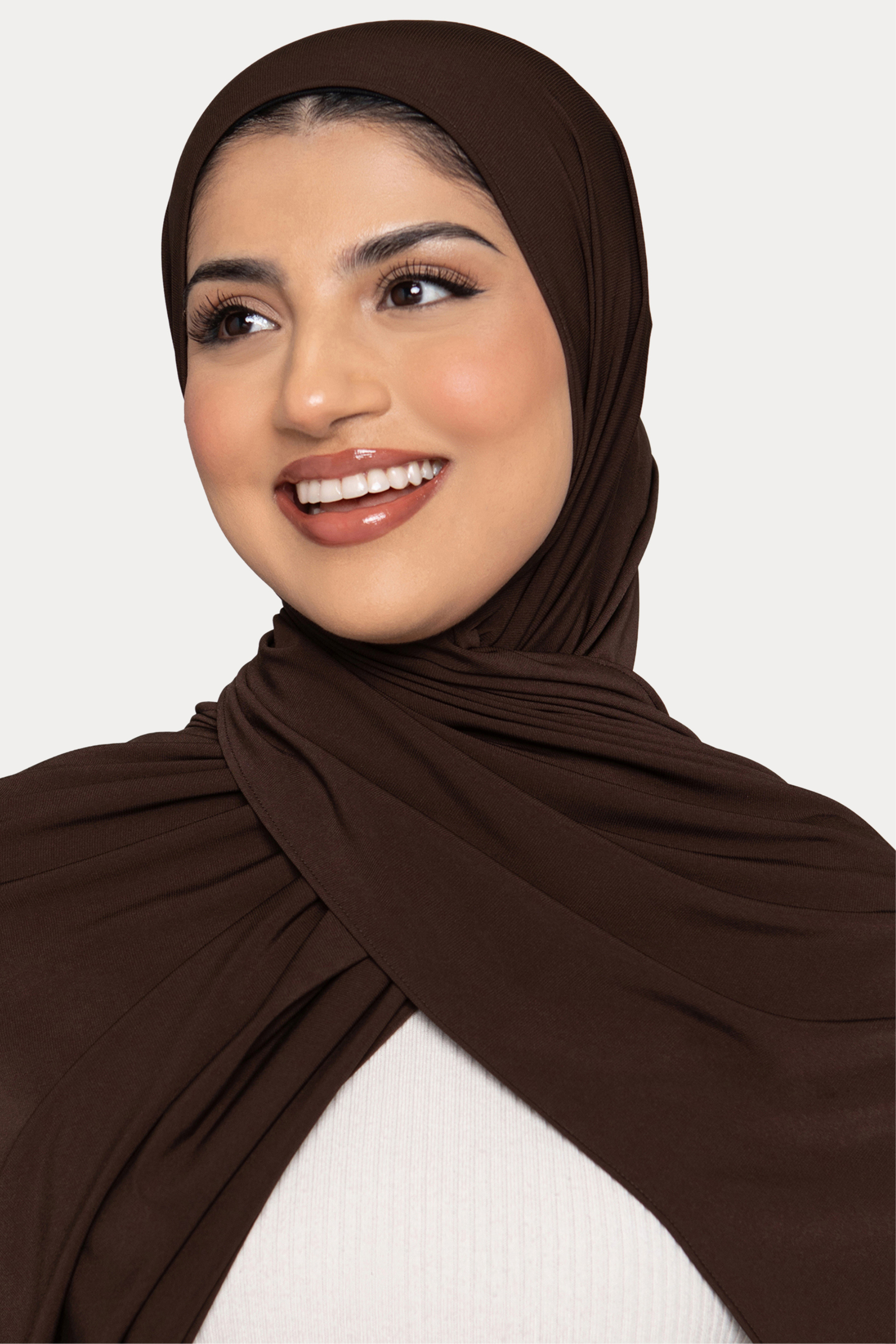 Fluid Jersey Hijab- Espresso - Honey Hijabs, - Luxury Haute Hijabs, Honey Hijabs - Honey Hijabs