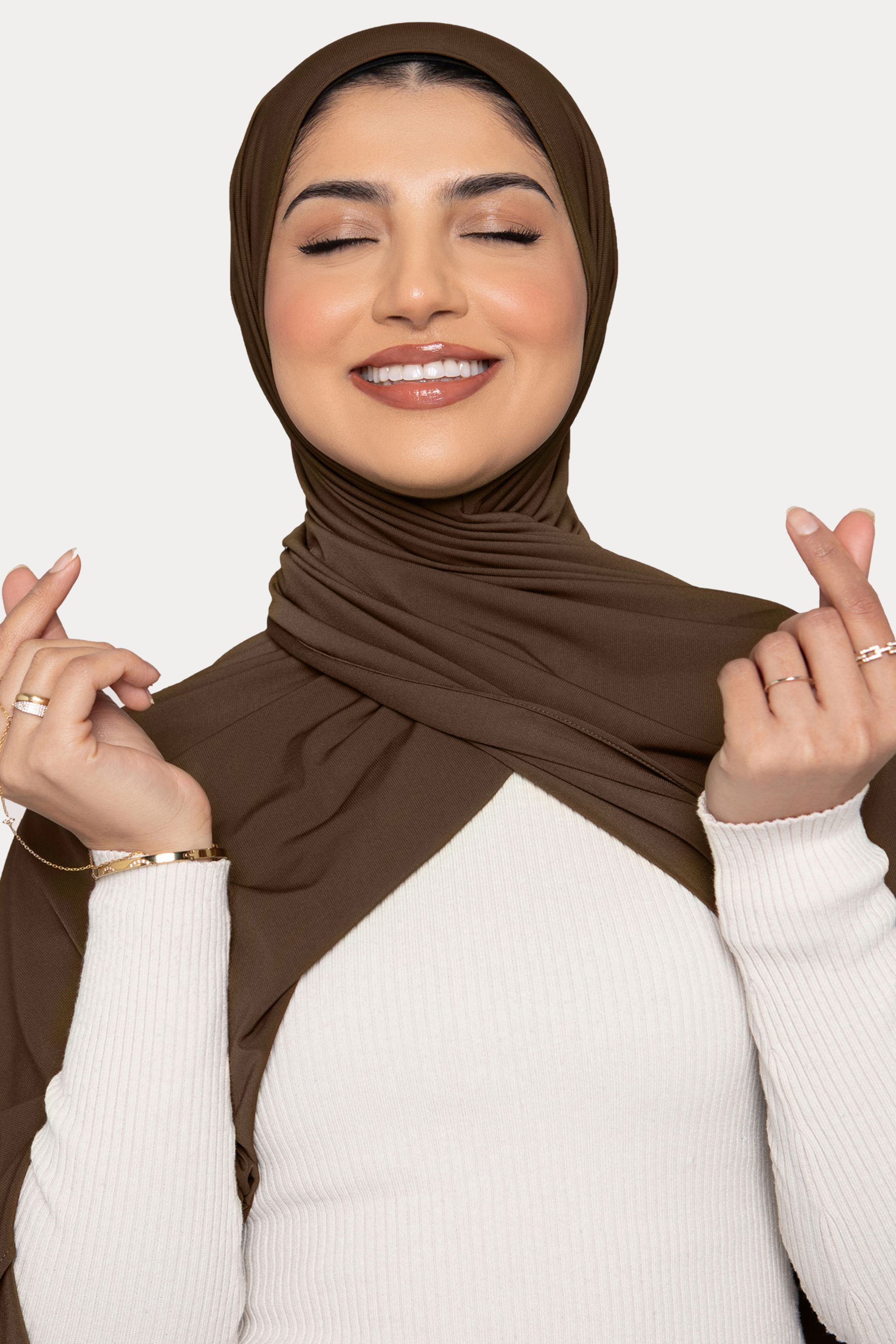 Fluid Jersey Hijab- Mocha - Honey Hijabs, - Luxury Haute Hijabs, Honey Hijabs - Honey Hijabs