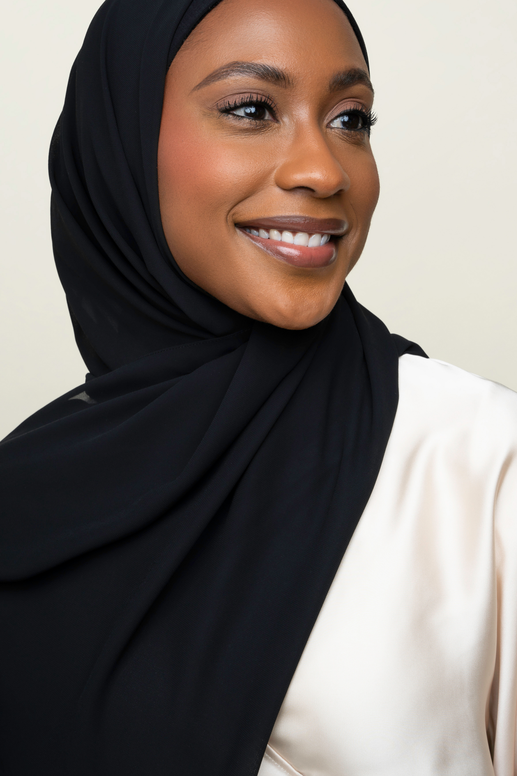Cloud Chiffon Hijab - Black