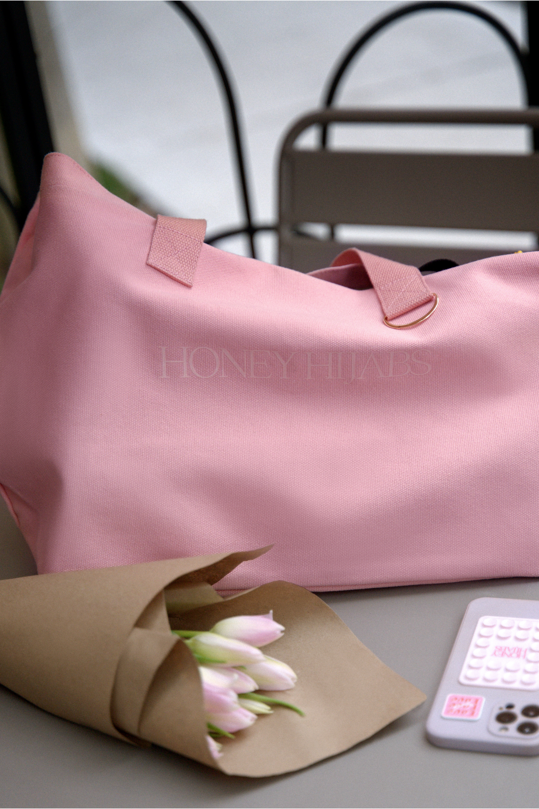 The Oversized Tote - Baby Pink - Honey Hijabs, - Luxury Haute Hijabs, Honey Hijabs - Honey Hijabs