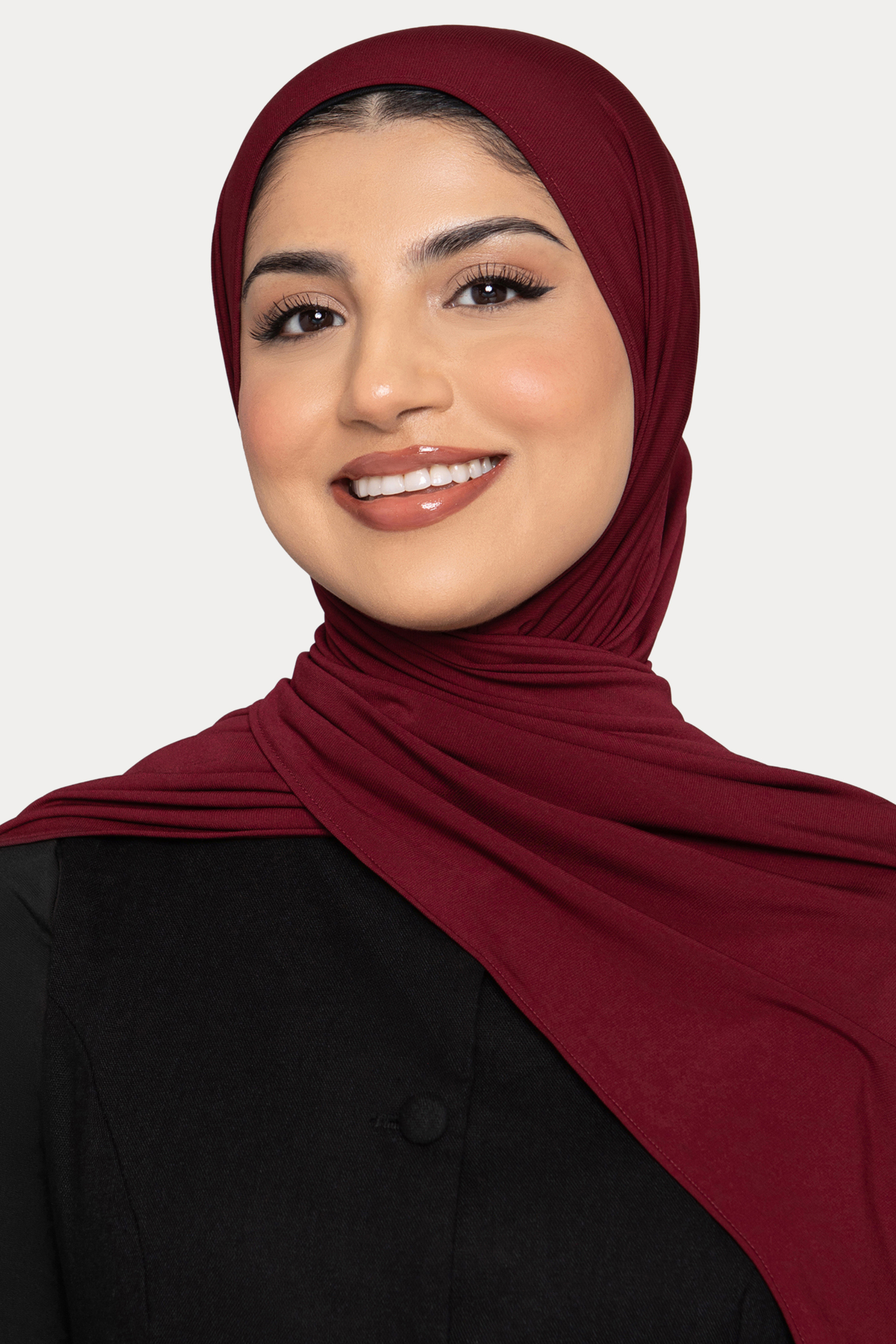 Fluid Jersey Hijab- Dark Cherry - Honey Hijabs, - Luxury Haute Hijabs, Honey Hijabs - Honey Hijabs