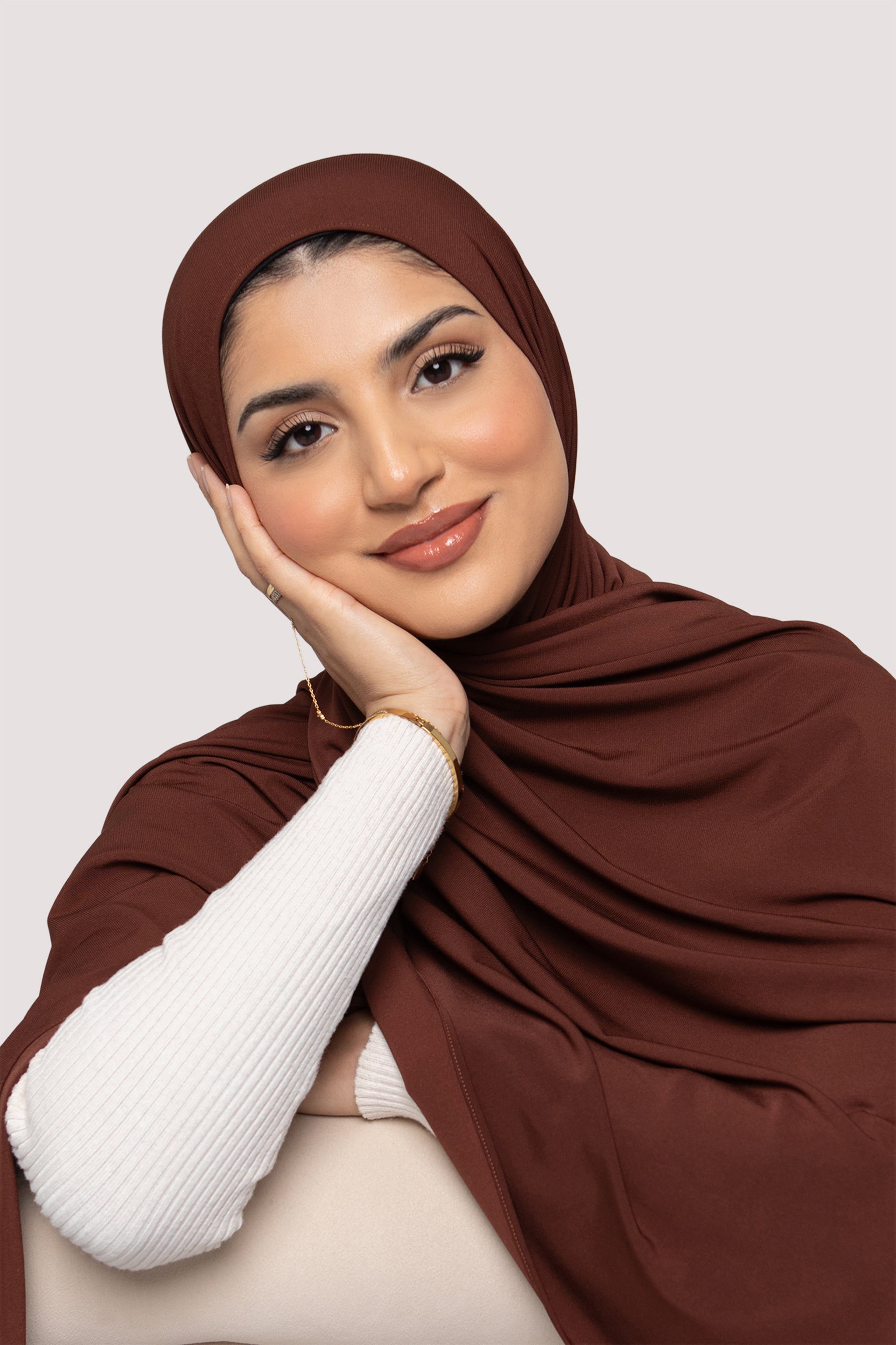Fluid Jersey Hijab- Chocolate Fudge - Honey Hijabs, - Luxury Haute Hijabs, Honey Hijabs - Honey Hijabs