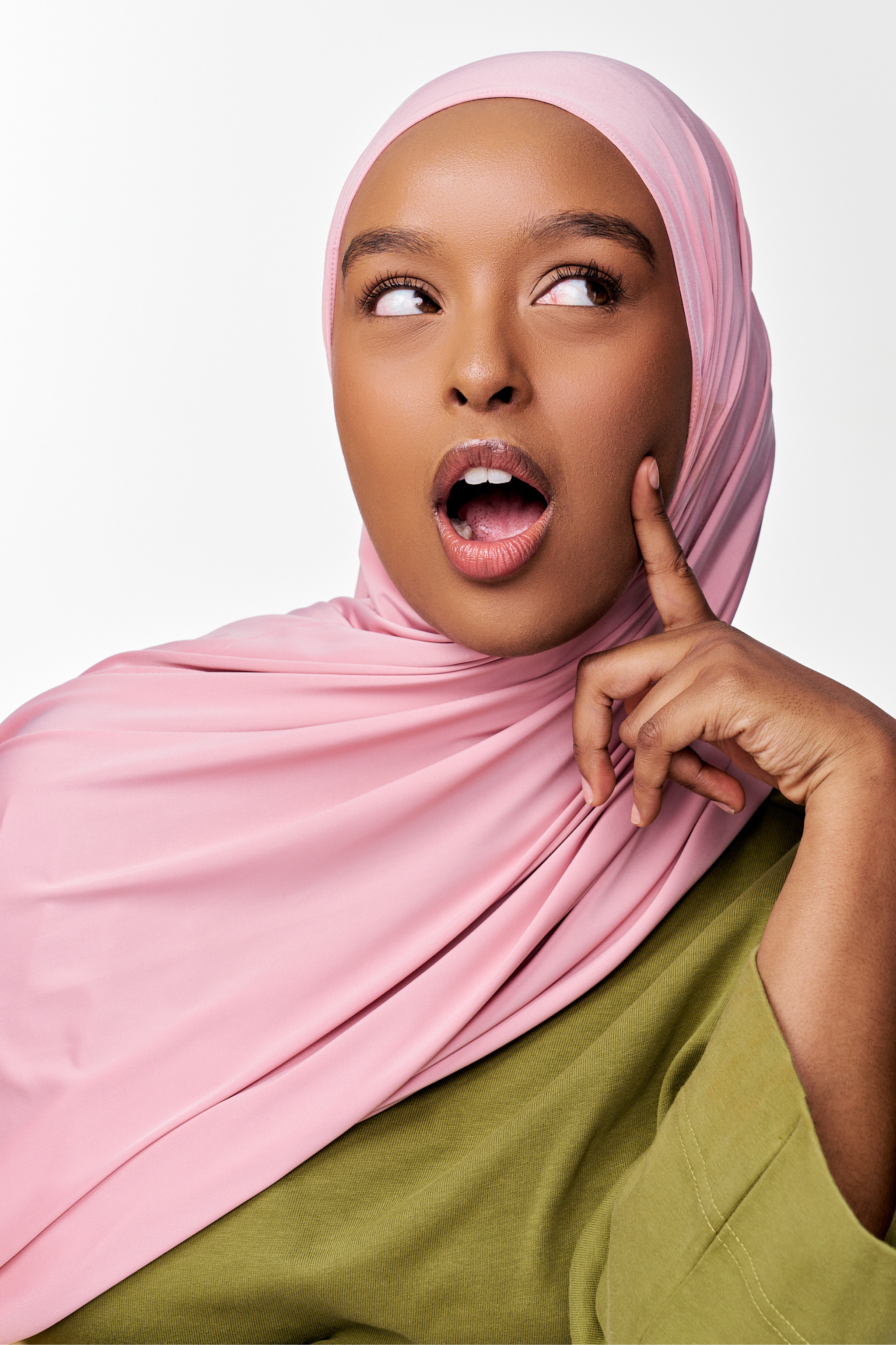 Glossy Jersey Hijab- Rose Latte