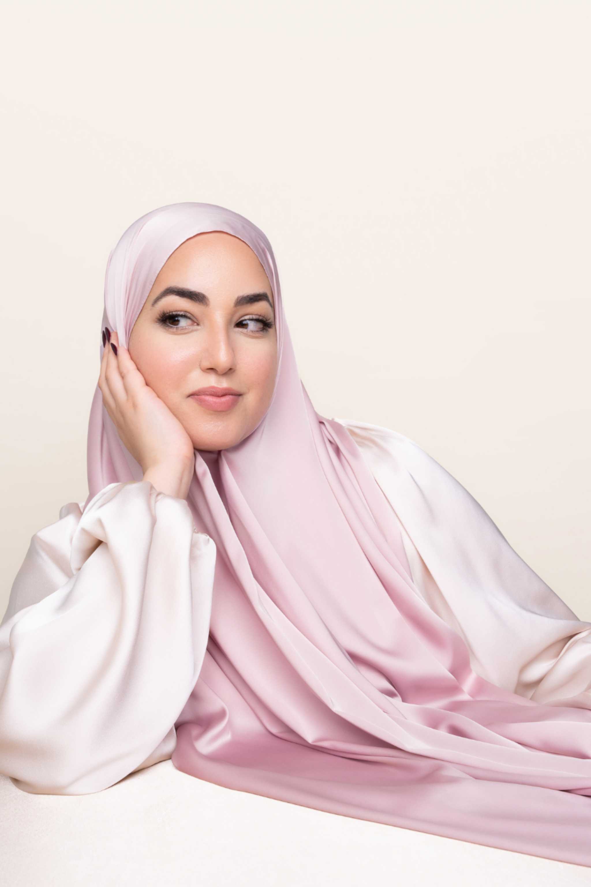 Matte Satin Hijab - Rosewater