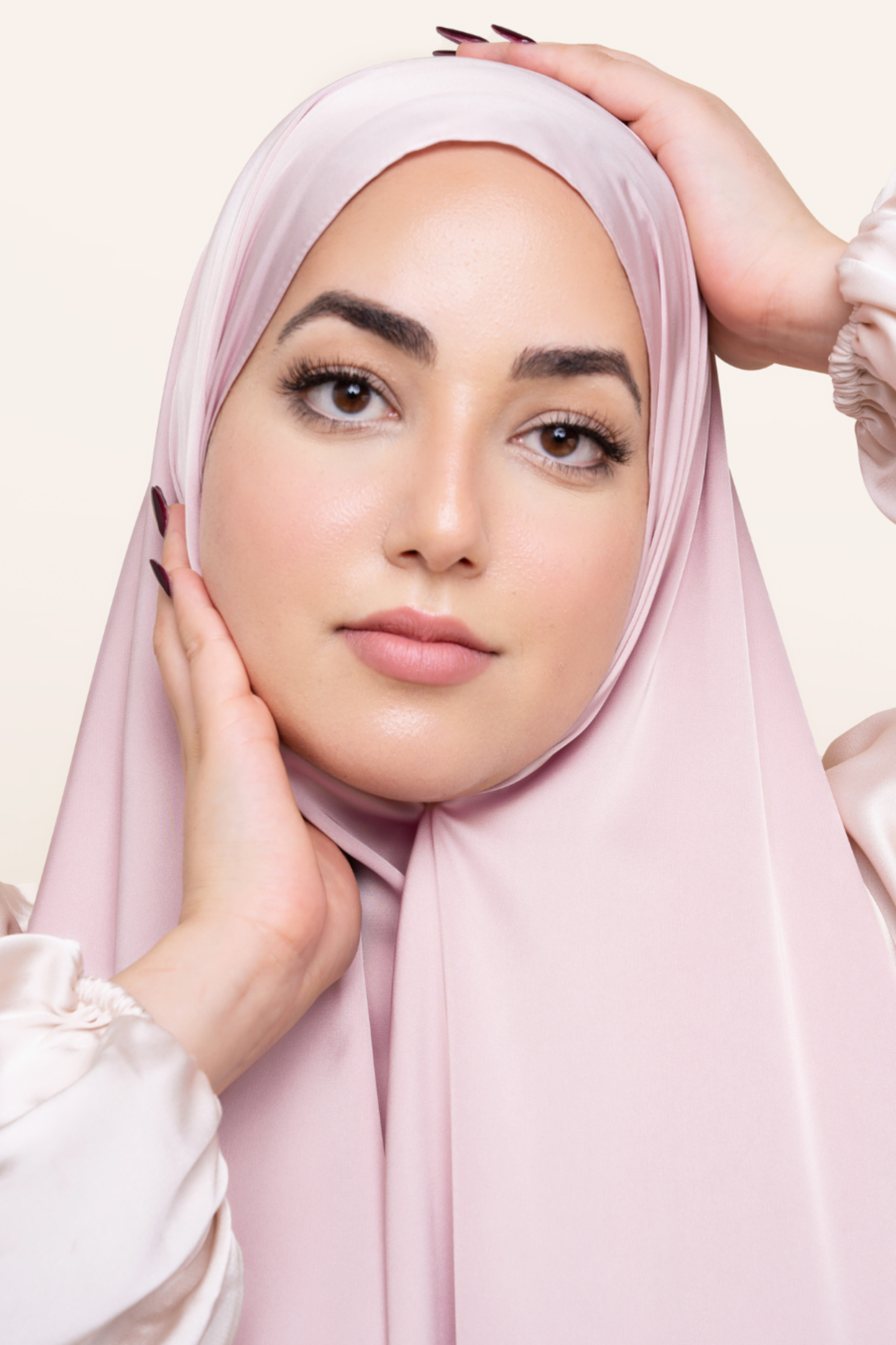 Matte Satin Hijab - Rosewater