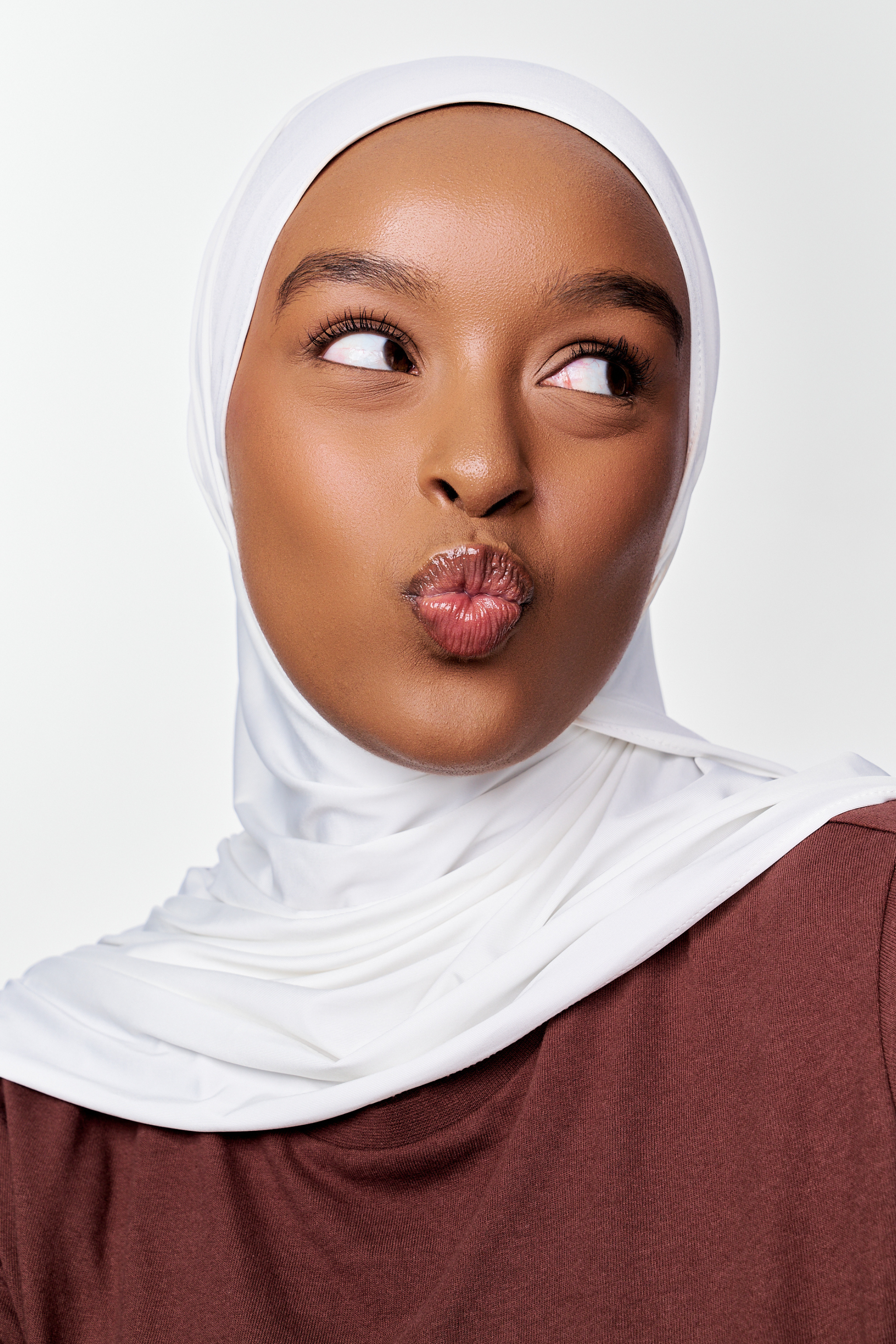 Glossy Jersey Hijab- White - Honey Hijabs,   - Luxury Haute Hijabs, Honey Hijabs - Honey Hijabs 