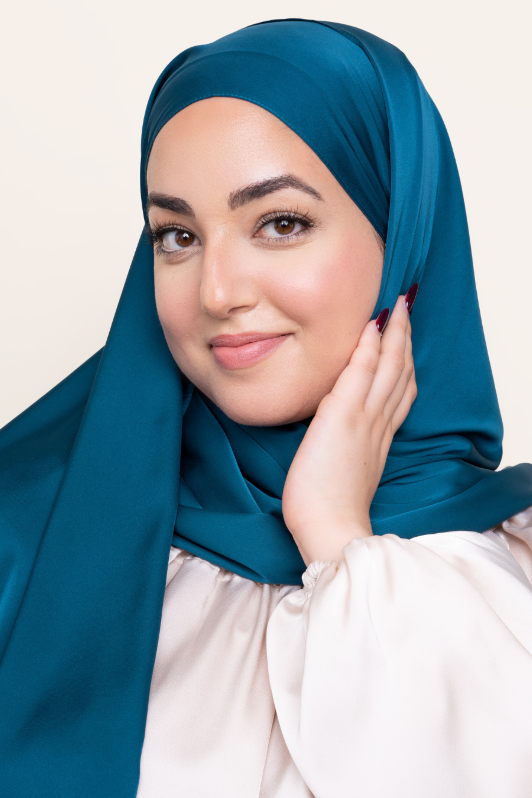 Matte Satin Hijab - Celestial Blue