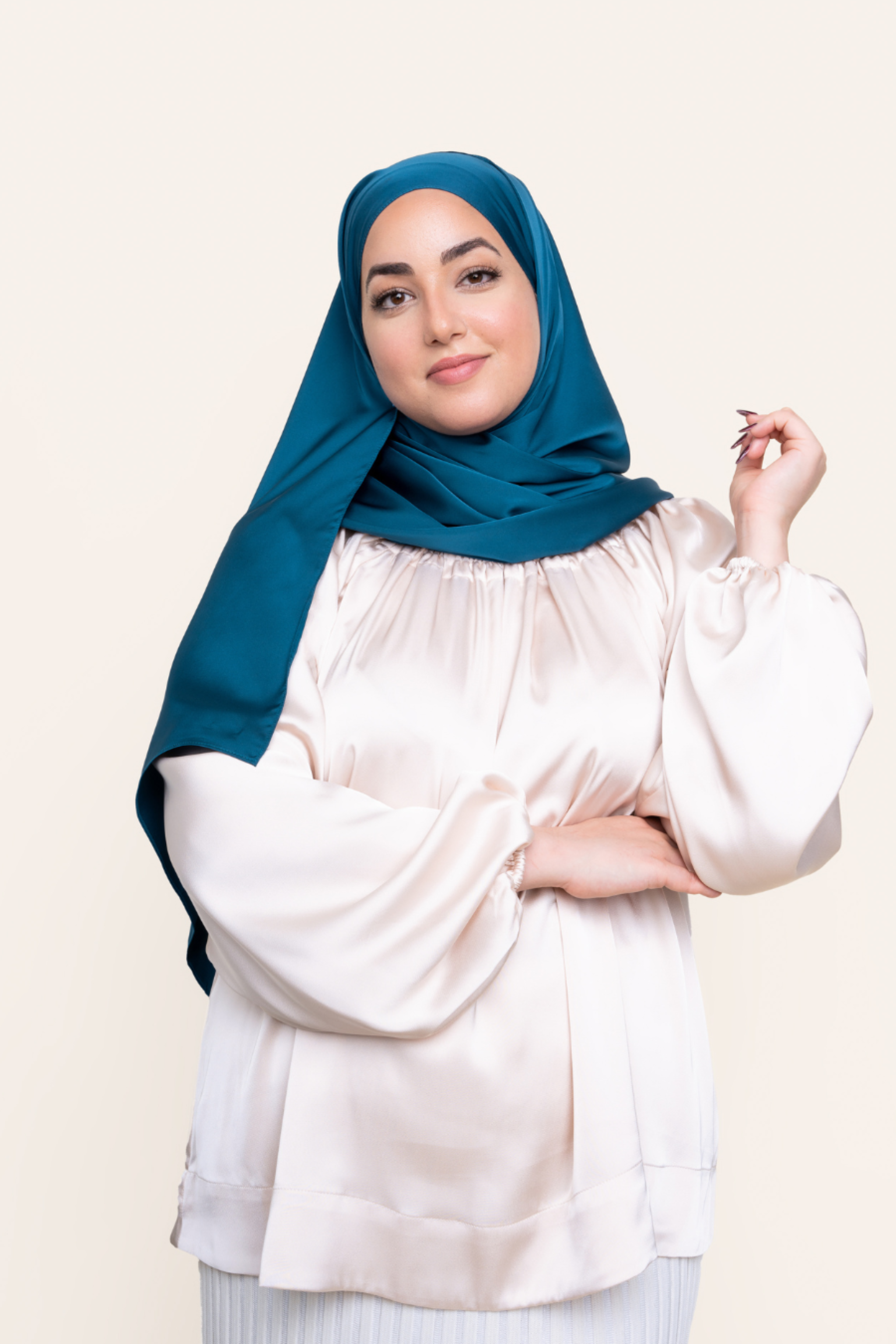 Matte Satin Hijab - Celestial Blue