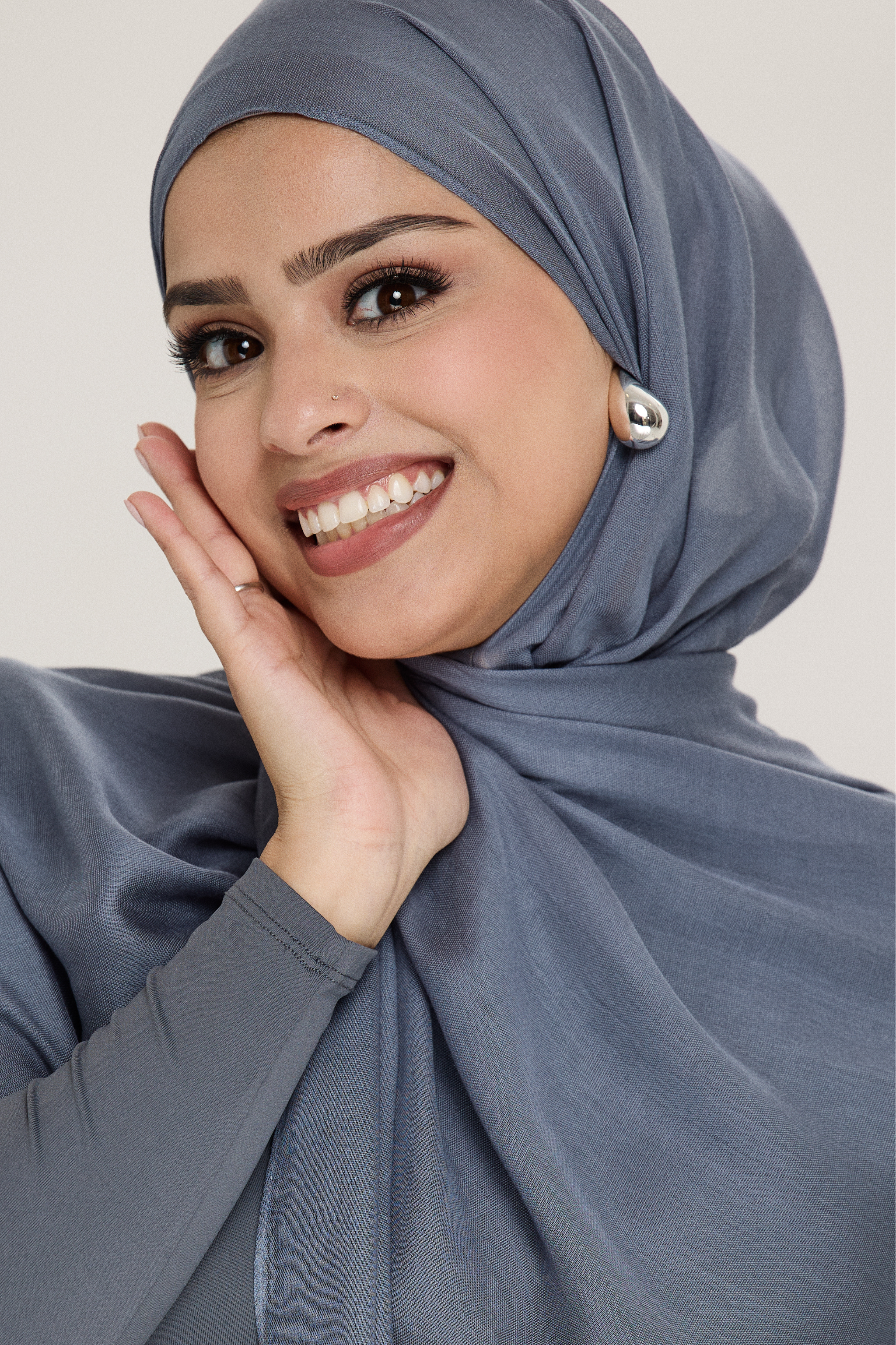 Lite Modal Hijab - Stone Blue