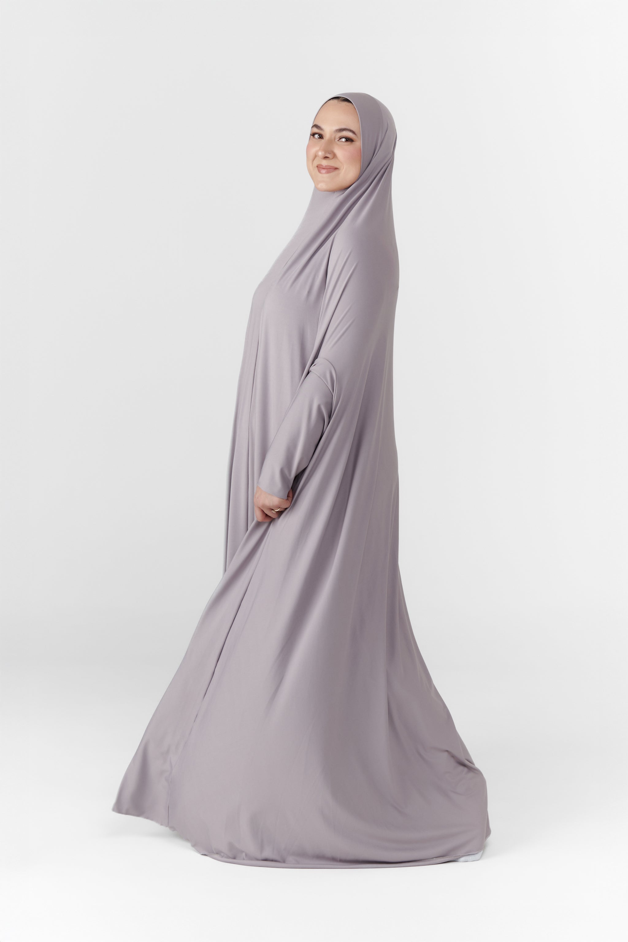 Full Coverage Prayer Hijab - Moonstone