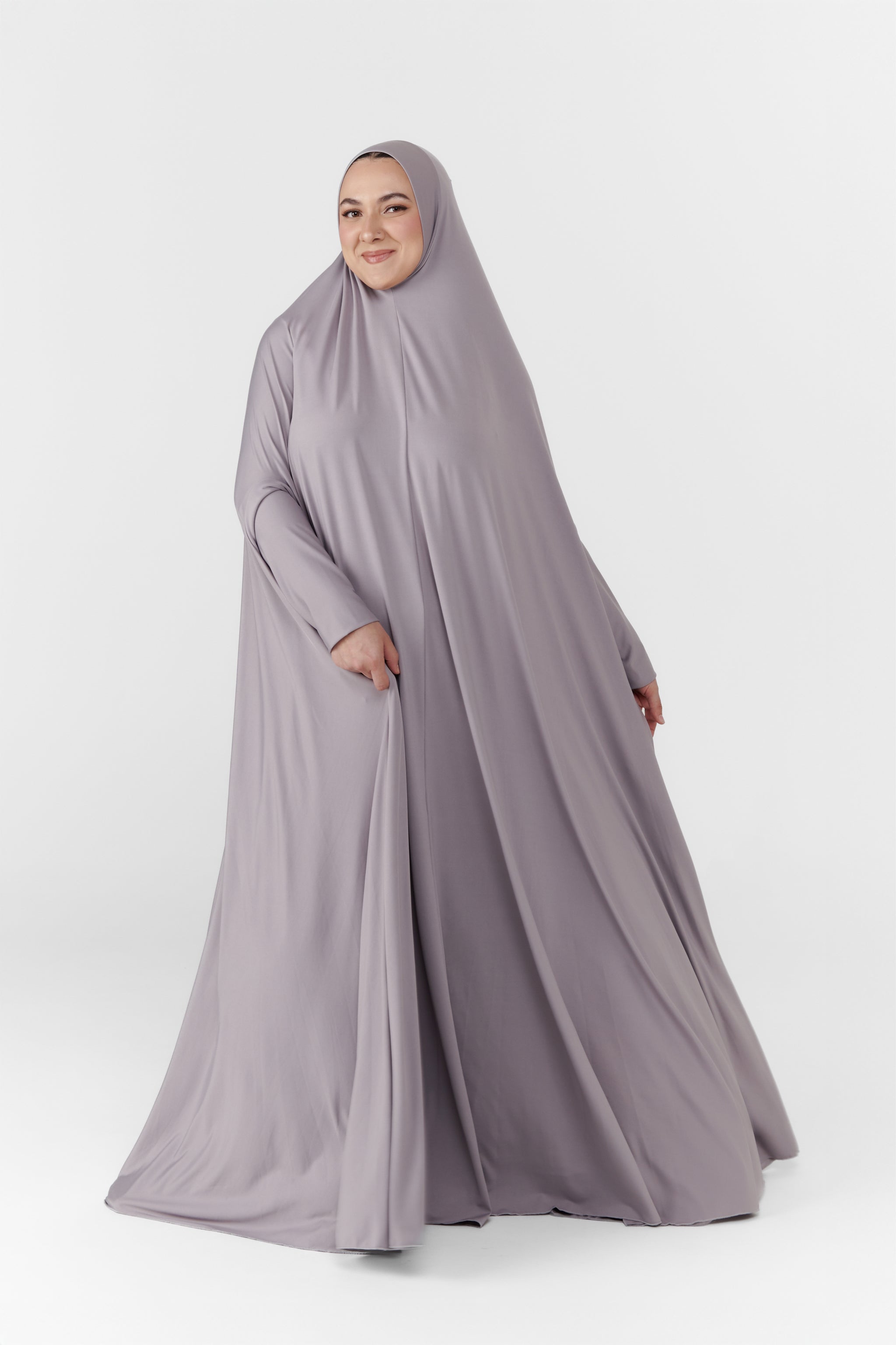 Full Coverage Prayer Hijab - Moonstone