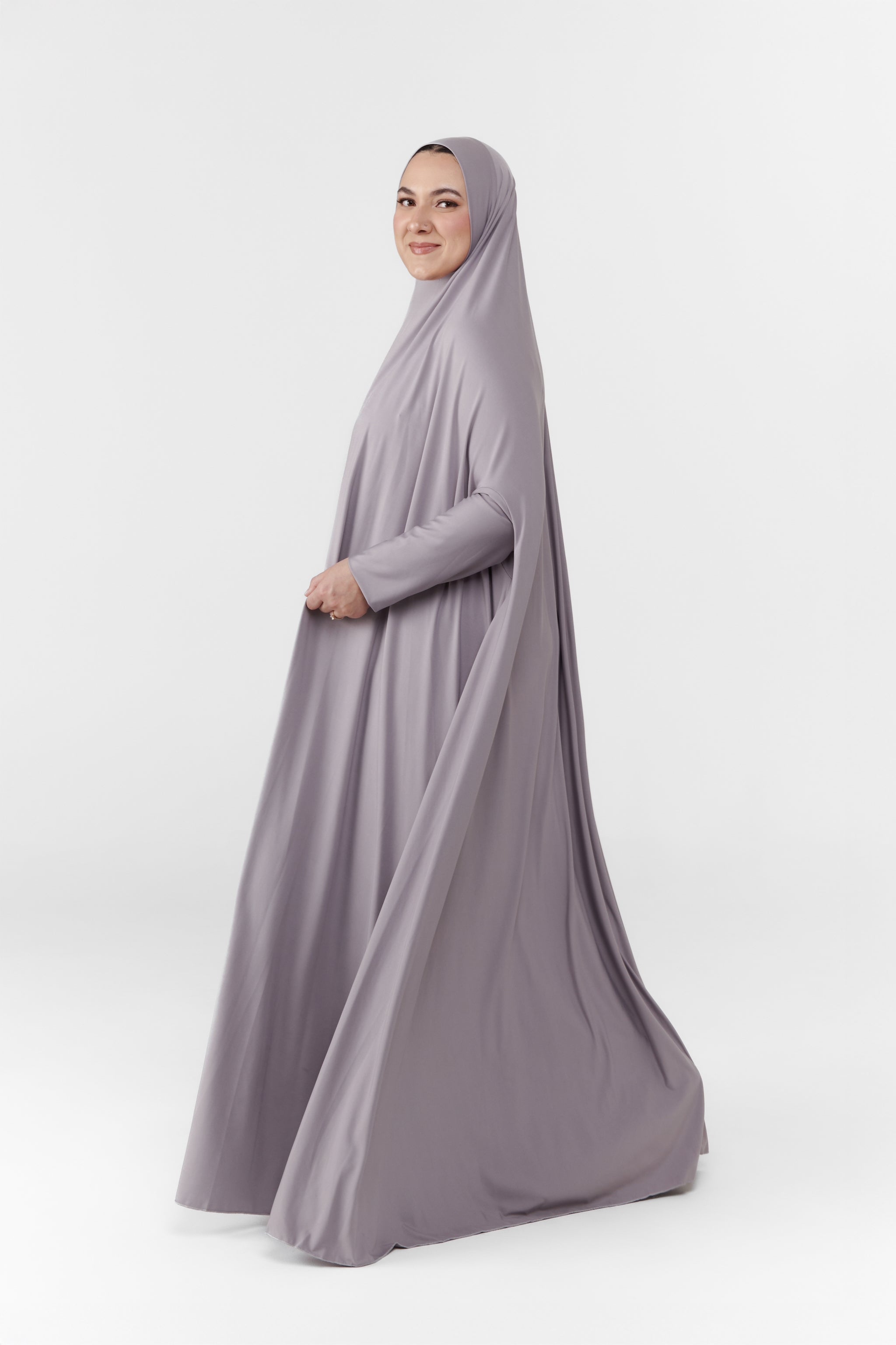 Full Coverage Prayer Hijab - Moonstone