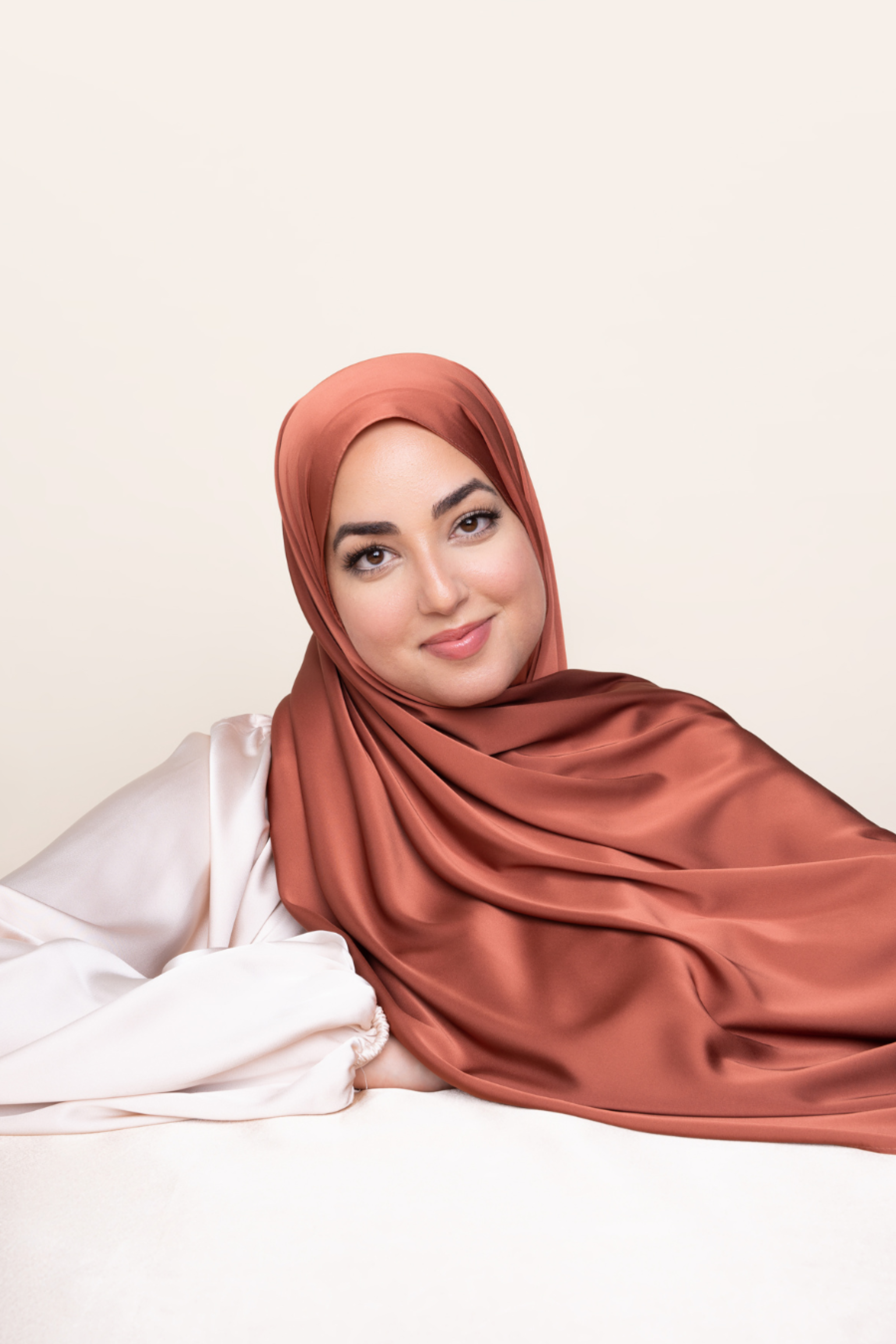 Matte Satin Hijab - Spice