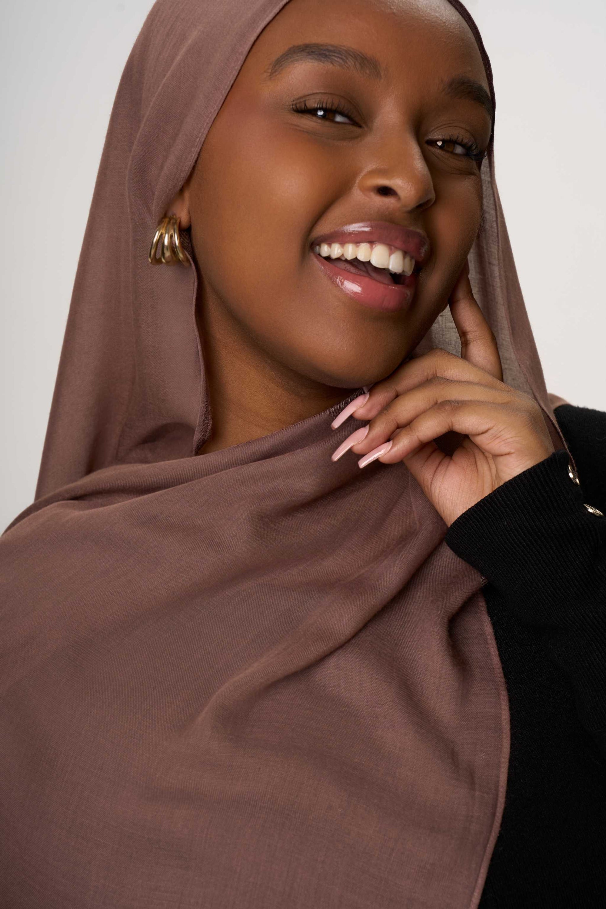 Lite Modal Hijab - Rosewood