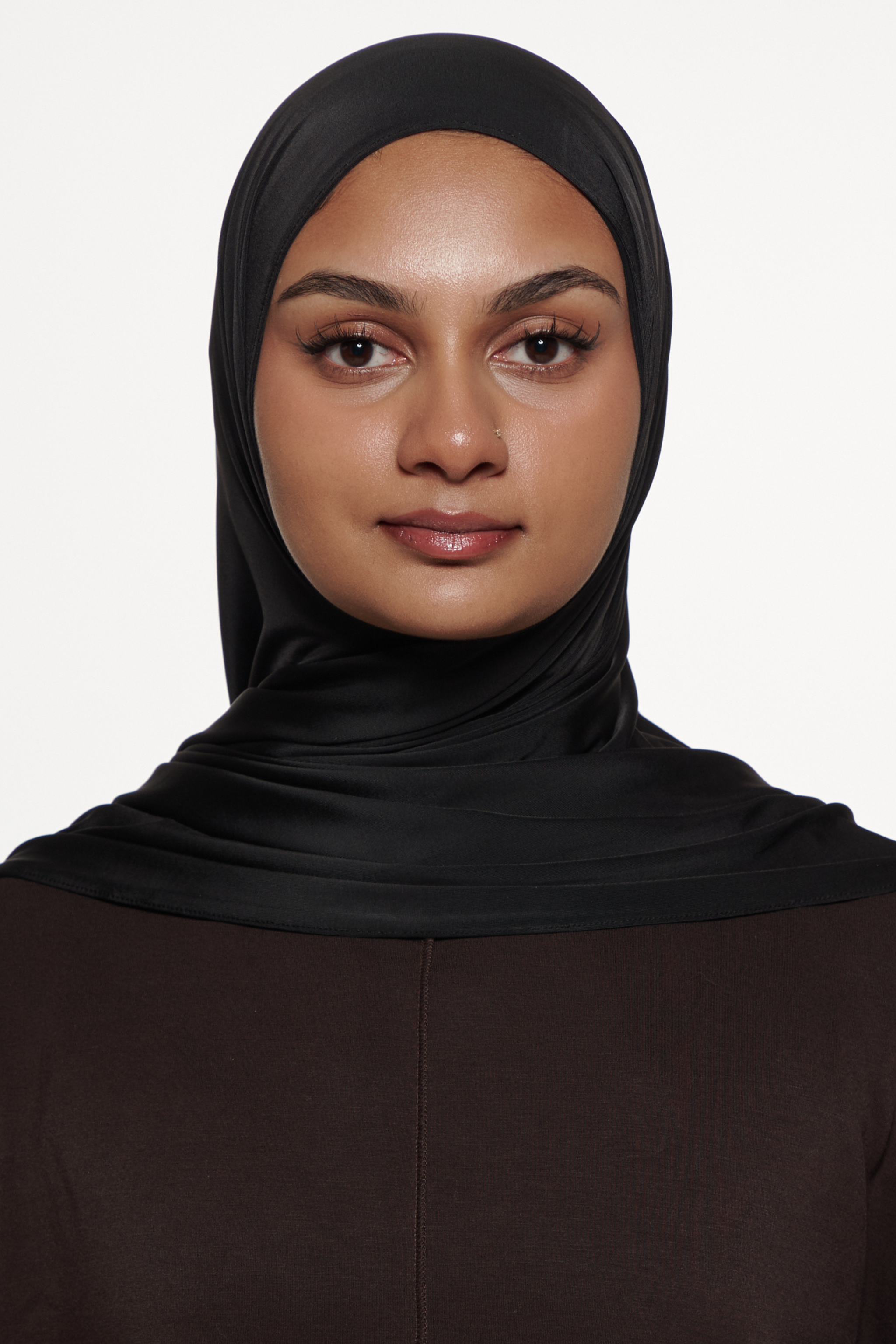 Glossy Jersey Hijab- Licorice