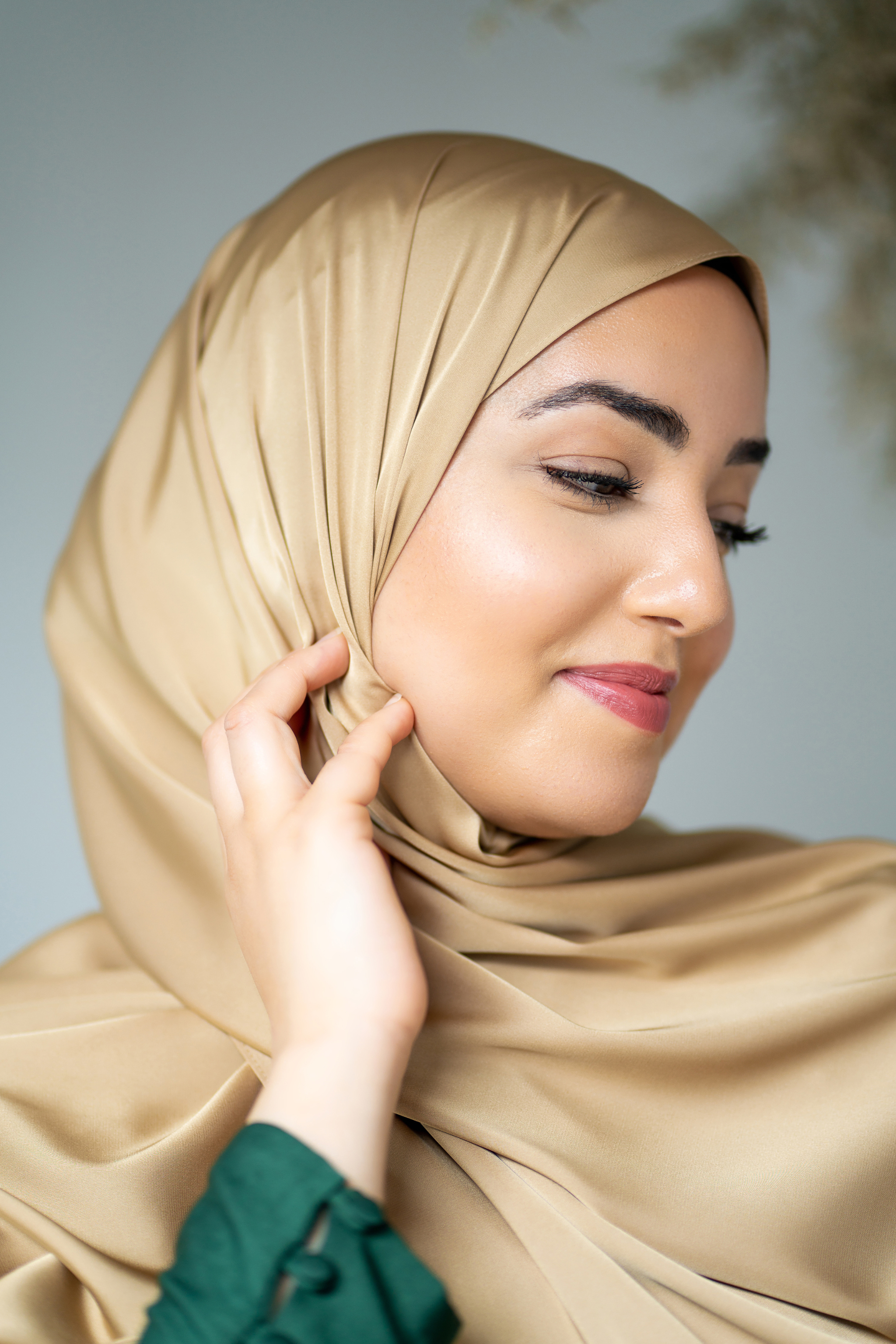 Matte Satin Hijab - Golden