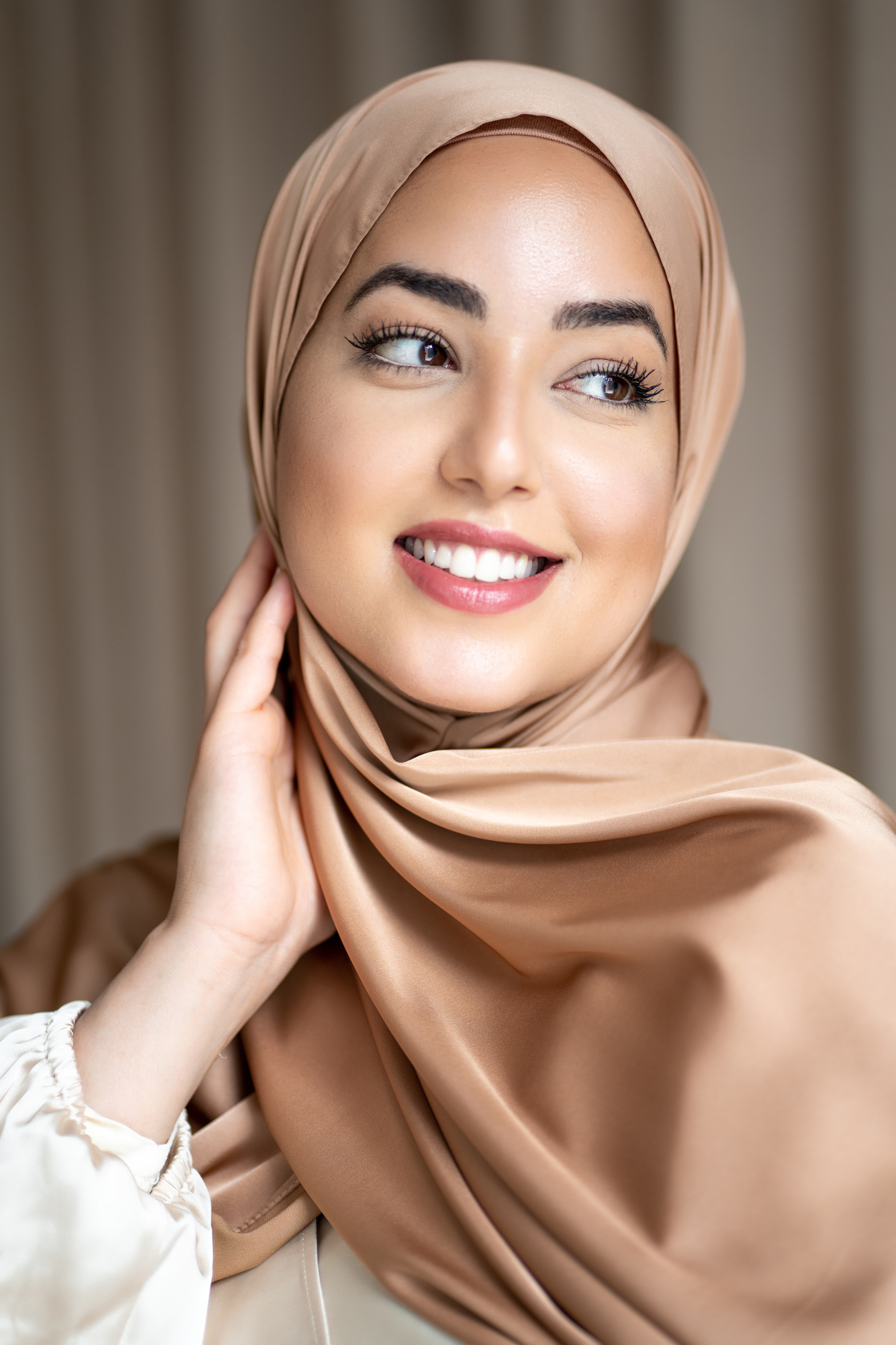 Matte Satin Hijab - Toasted Sugar