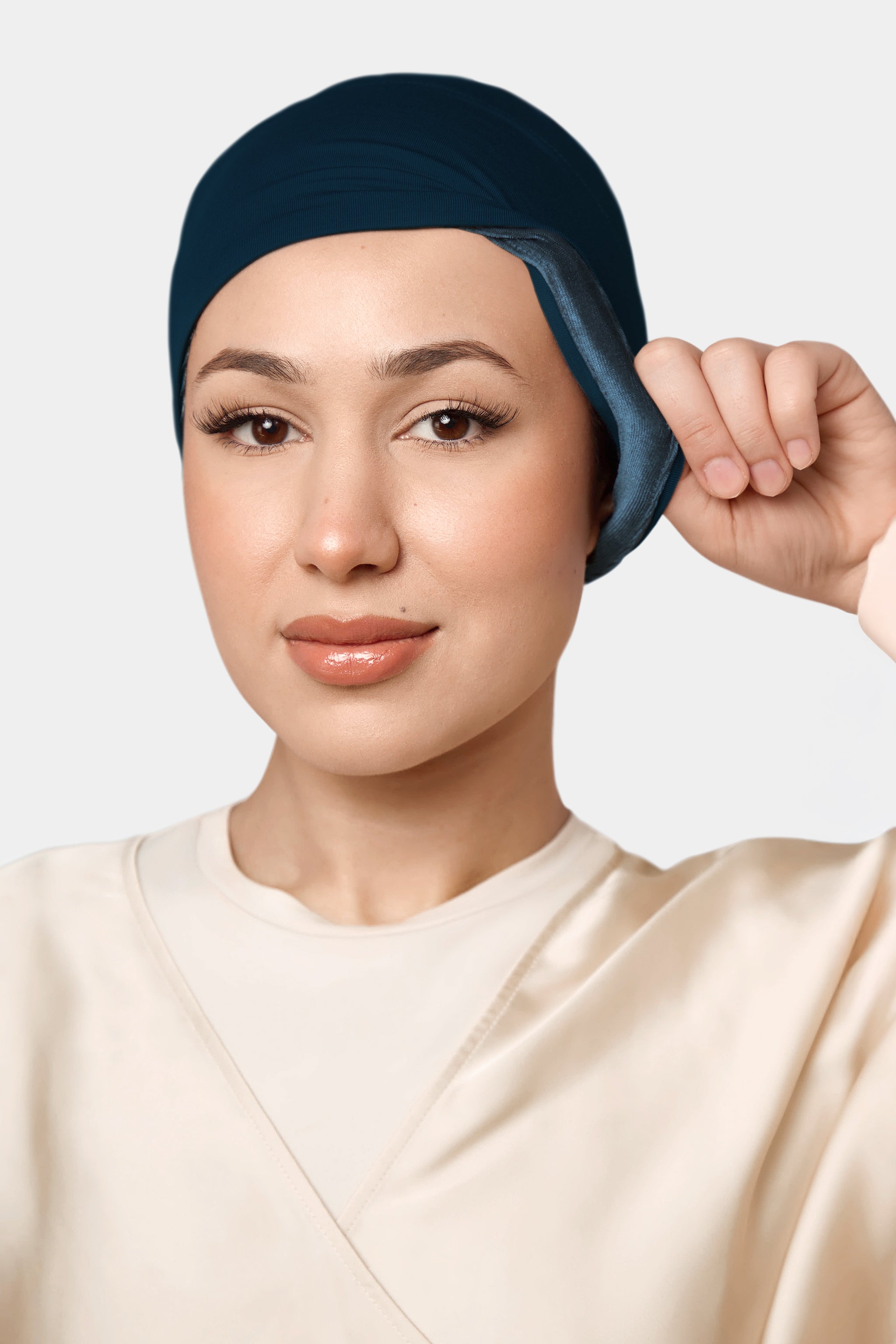 Non-Slip Underscarf - Wavy Navy