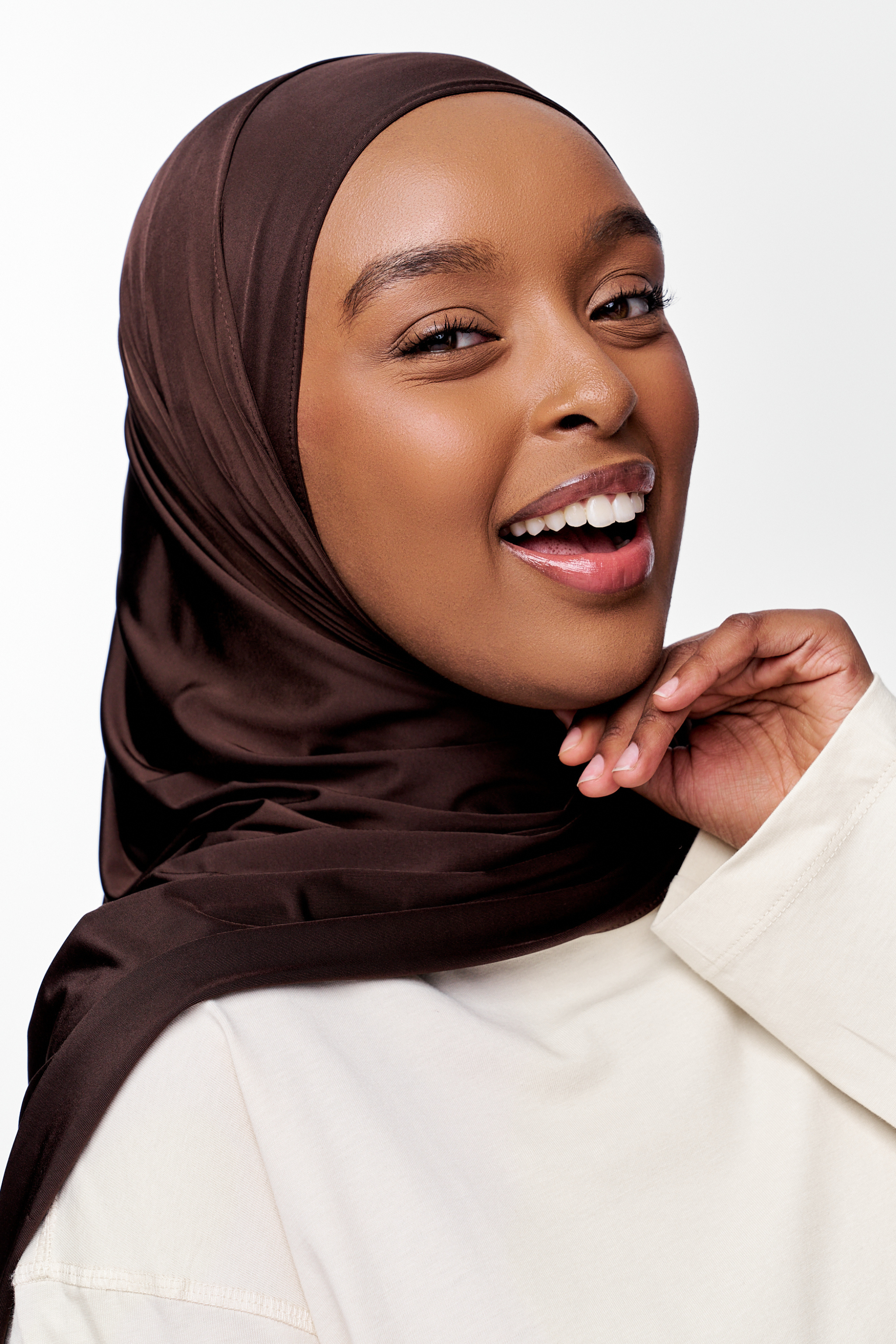 Glossy Jersey Hijab- Rich Mocha - Honey Hijabs,   - Luxury Haute Hijabs, Honey Hijabs - Honey Hijabs 