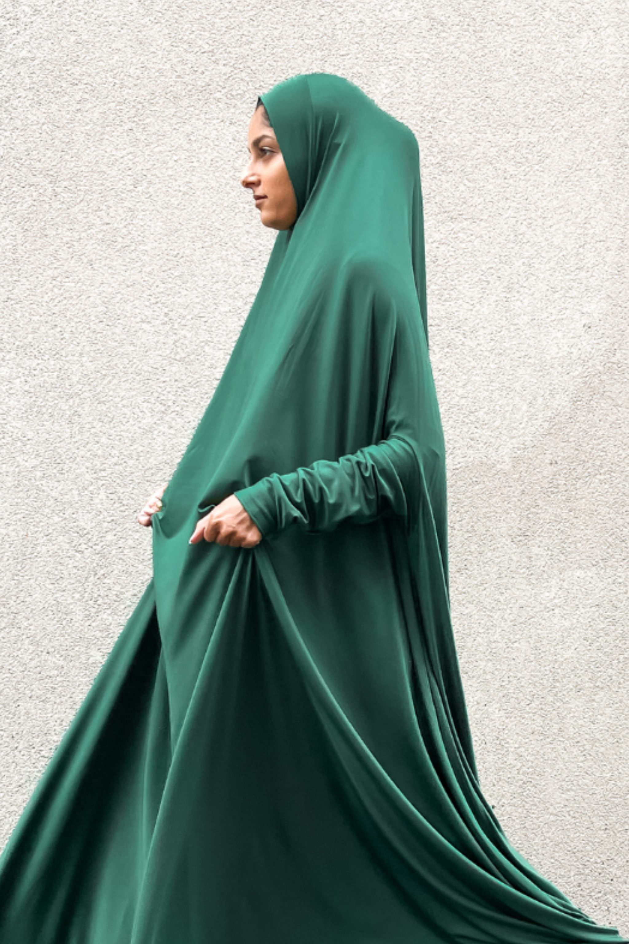 long emerald green prayer hijab