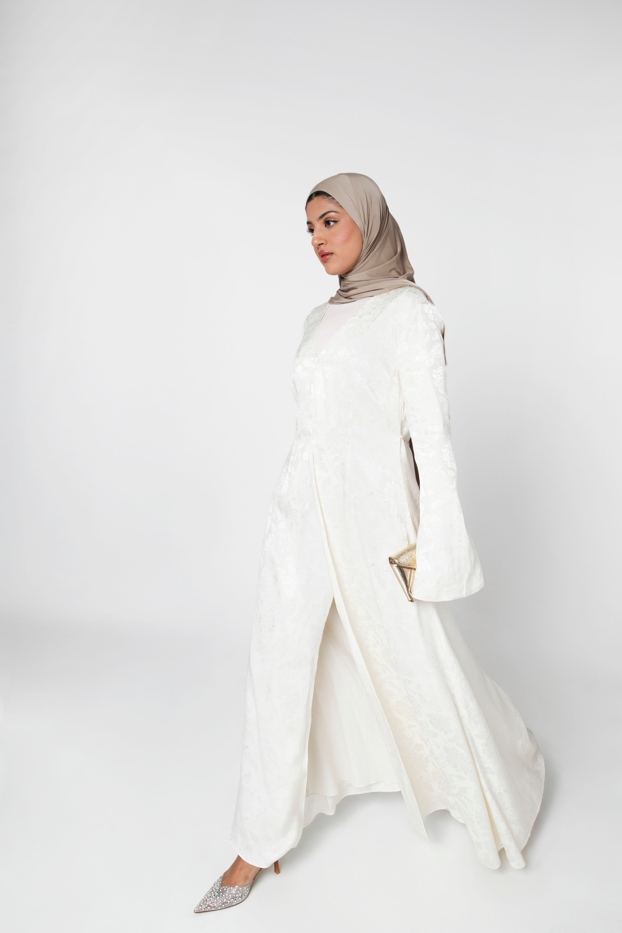Zahra Open Abaya - Gardenia - Honey Hijabs,   - Luxury Haute Hijabs, Honey Hijabs - Honey Hijabs 