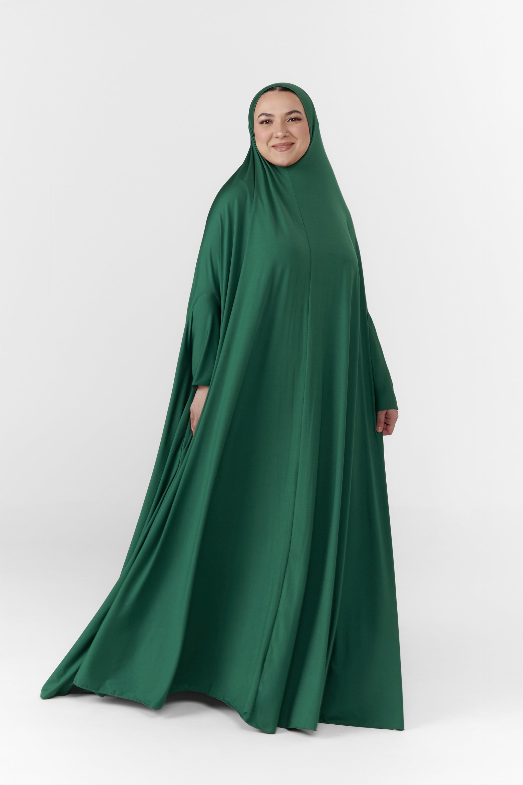 Full Coverage Prayer Hijab - Emerald