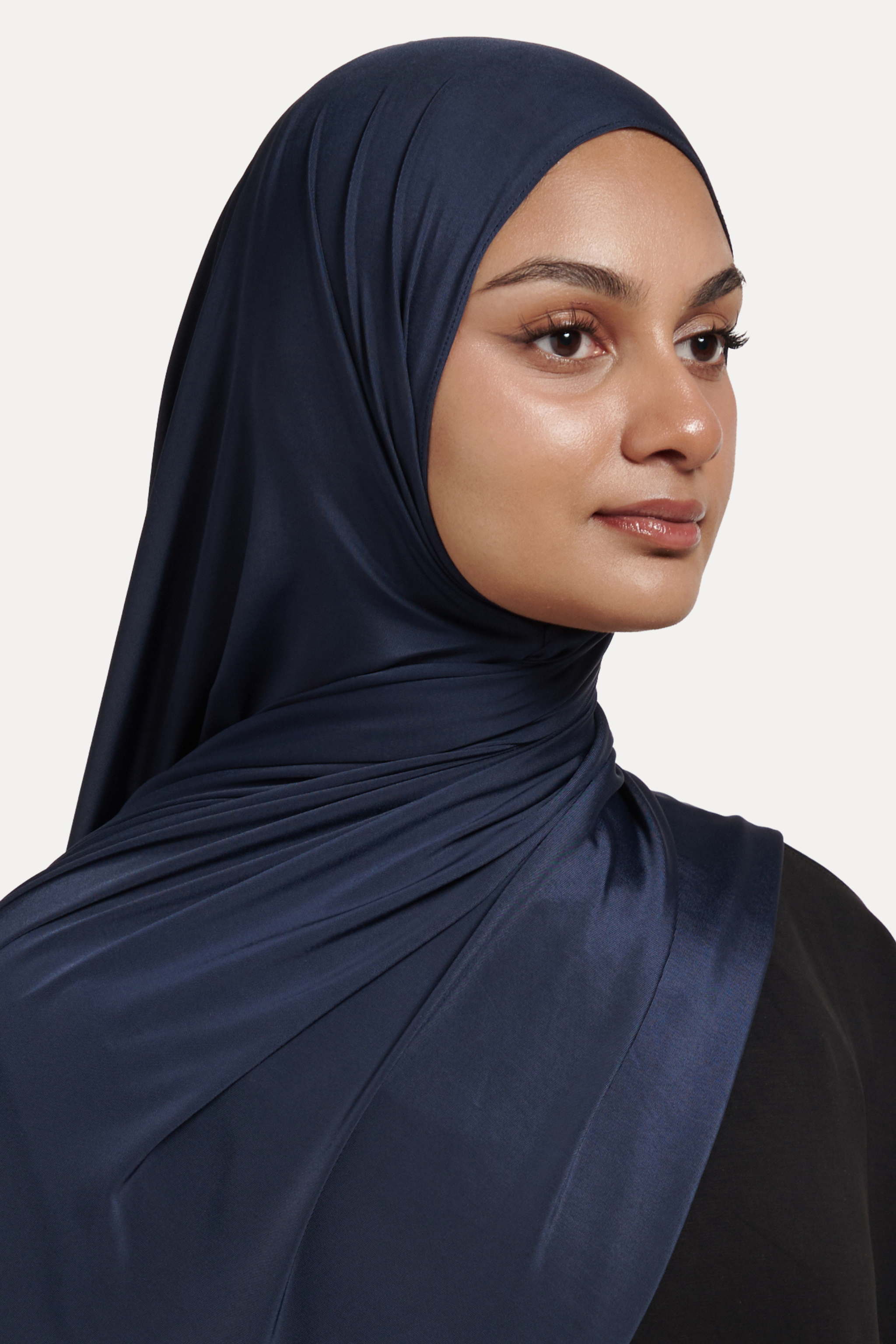 Glossy Jersey Hijab- After Midnight