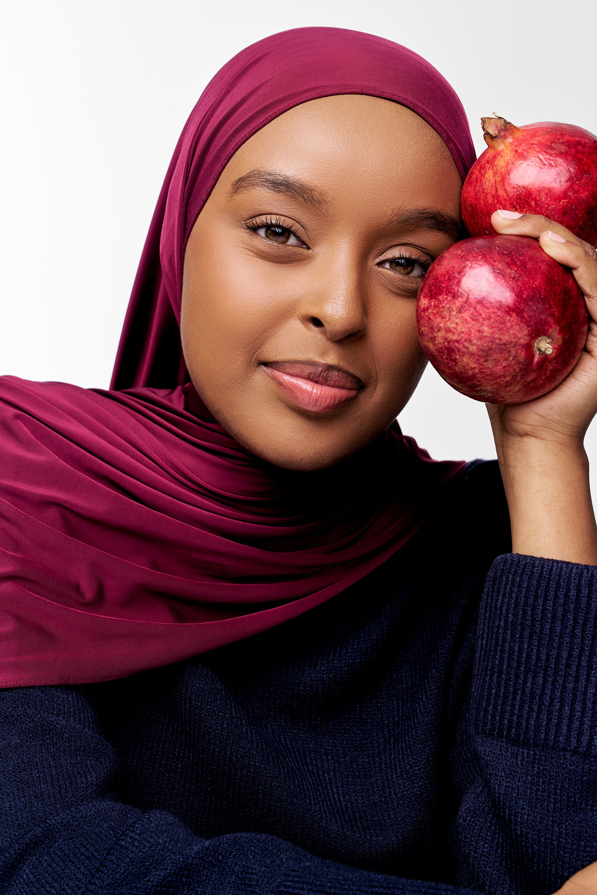 Glossy Jersey Hijab- Pomegranate - Honey Hijabs,   - Luxury Haute Hijabs, Honey Hijabs - Honey Hijabs 
