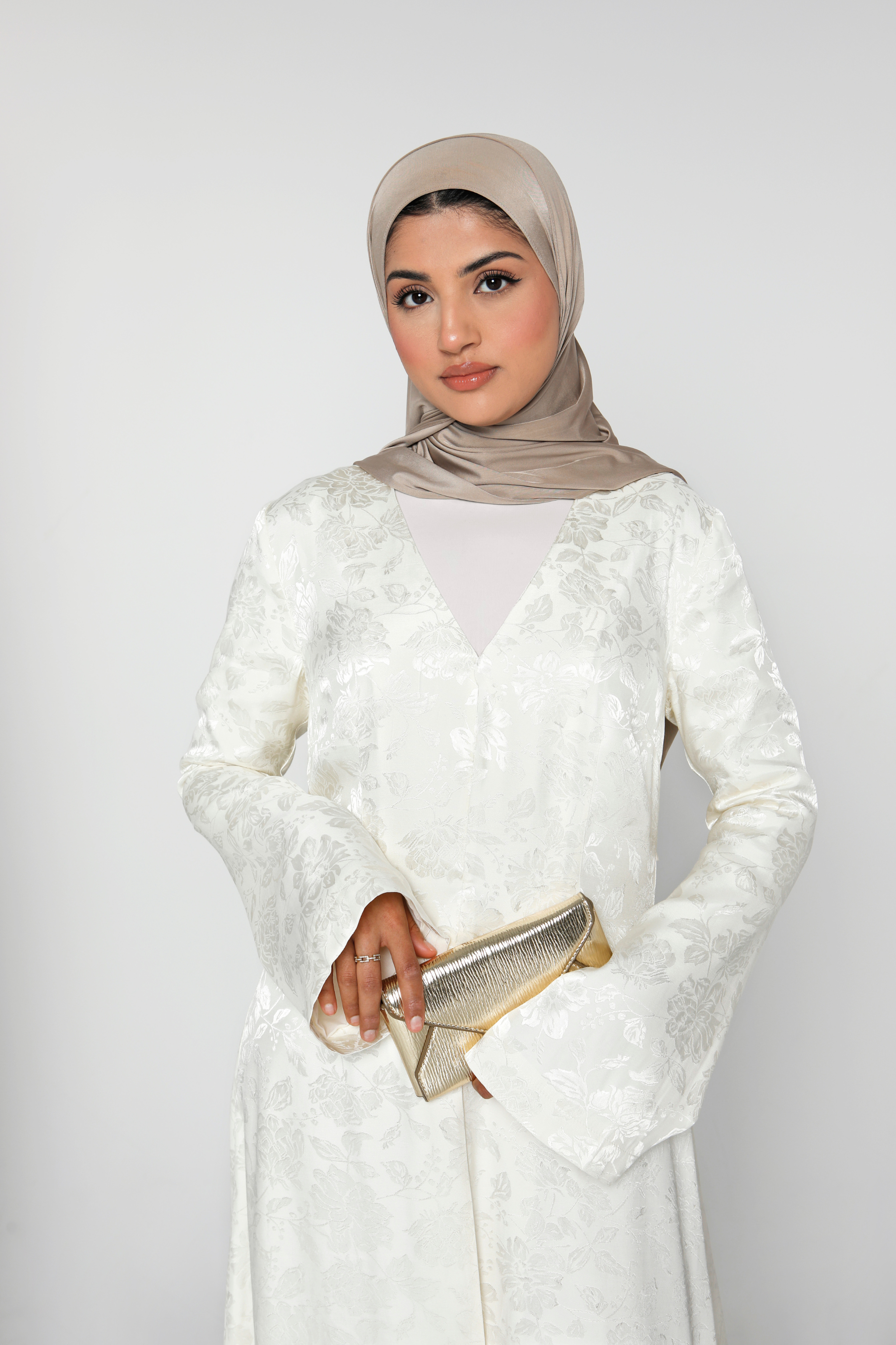 Zahra Open Abaya - Gardenia - Honey Hijabs,   - Luxury Haute Hijabs, Honey Hijabs - Honey Hijabs 