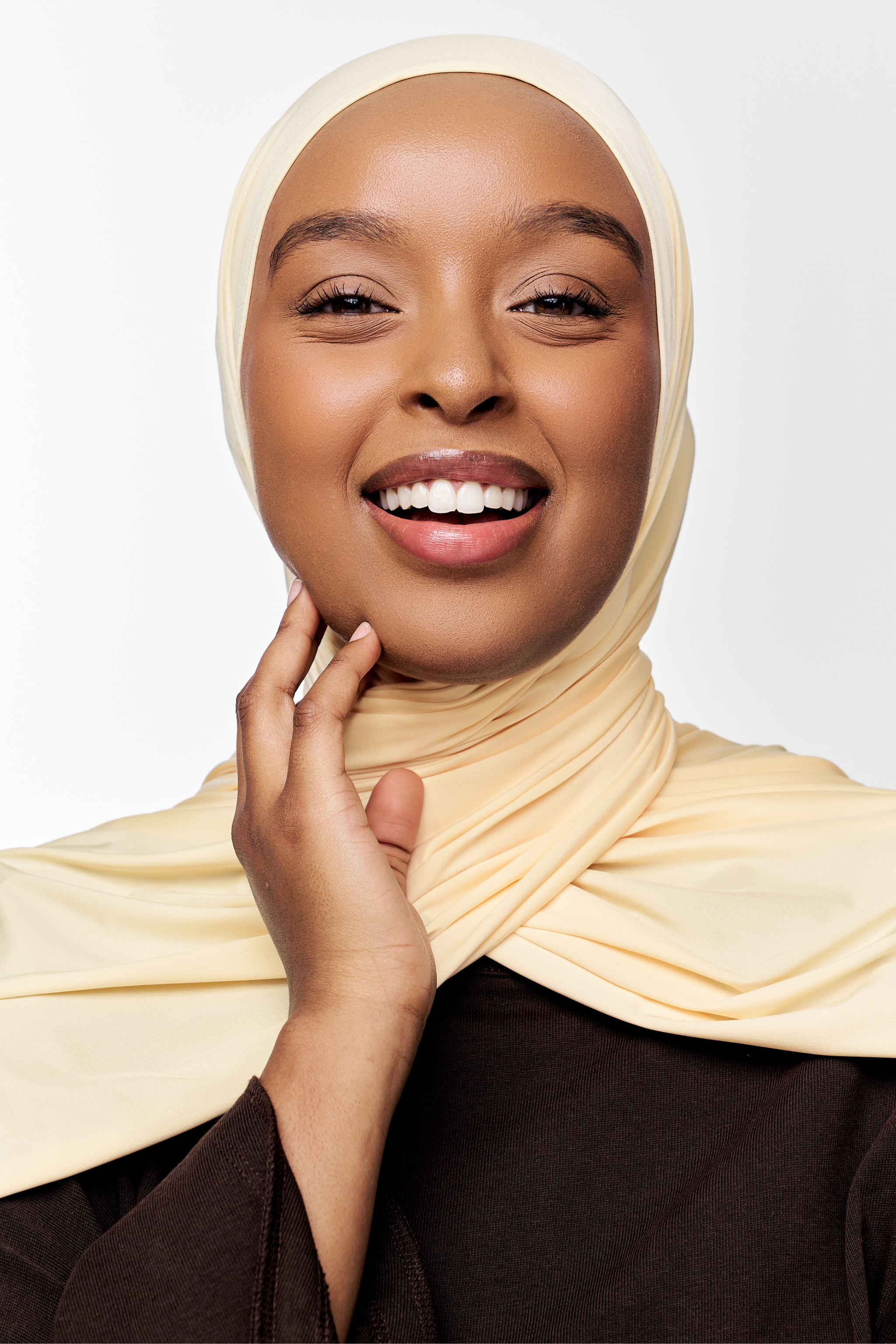 Glossy Jersey Hijab- Butter Cream - Honey Hijabs,   - Luxury Haute Hijabs, Honey Hijabs - Honey Hijabs 