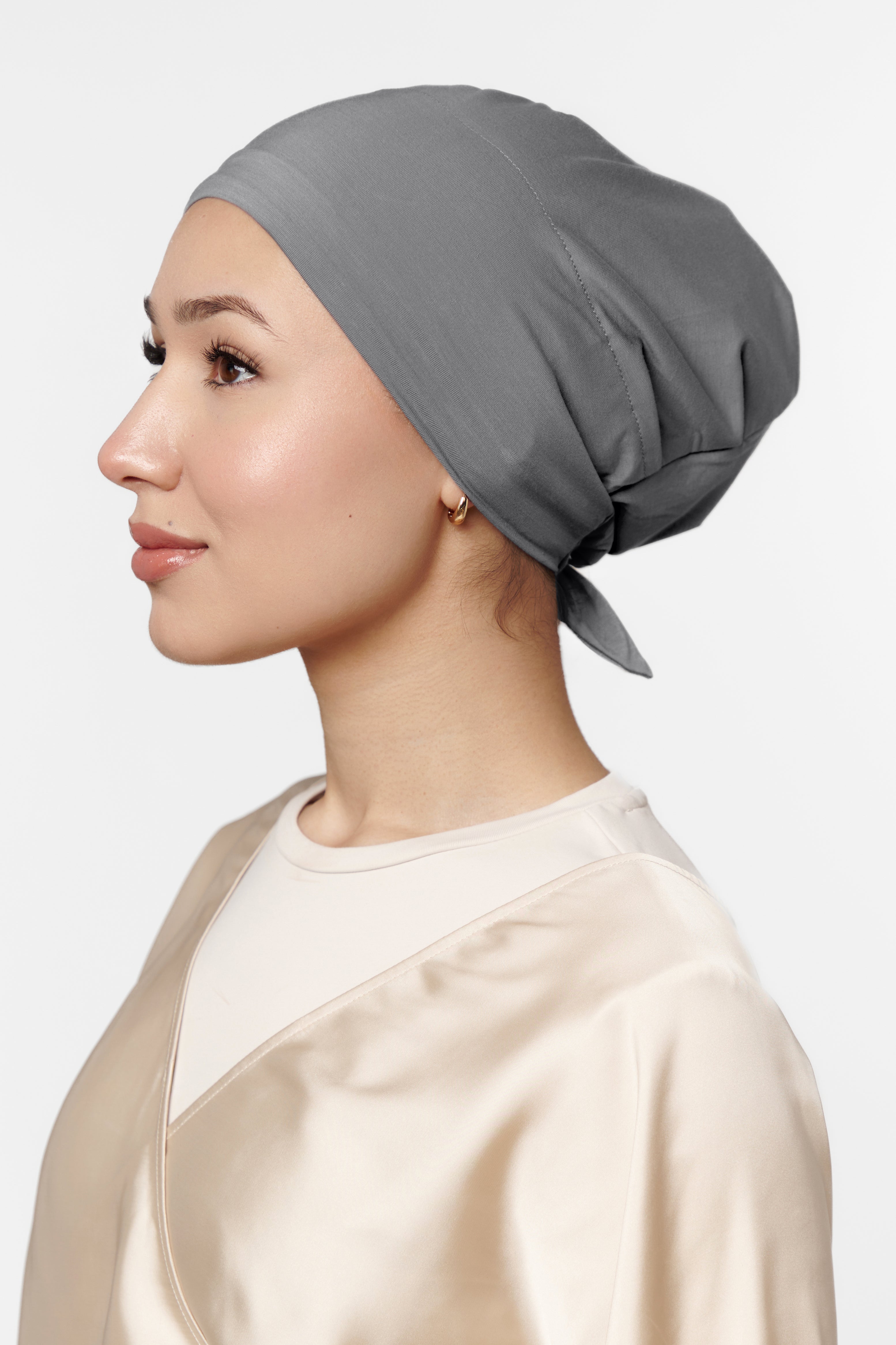 Velvet Grip Underscarf  - Charcoal Gray - Honey Hijabs,   - Luxury Haute Hijabs, Honey Hijabs - Honey Hijabs 