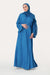 Amira Wrap Abaya & Hijab Set - Ocean Blue