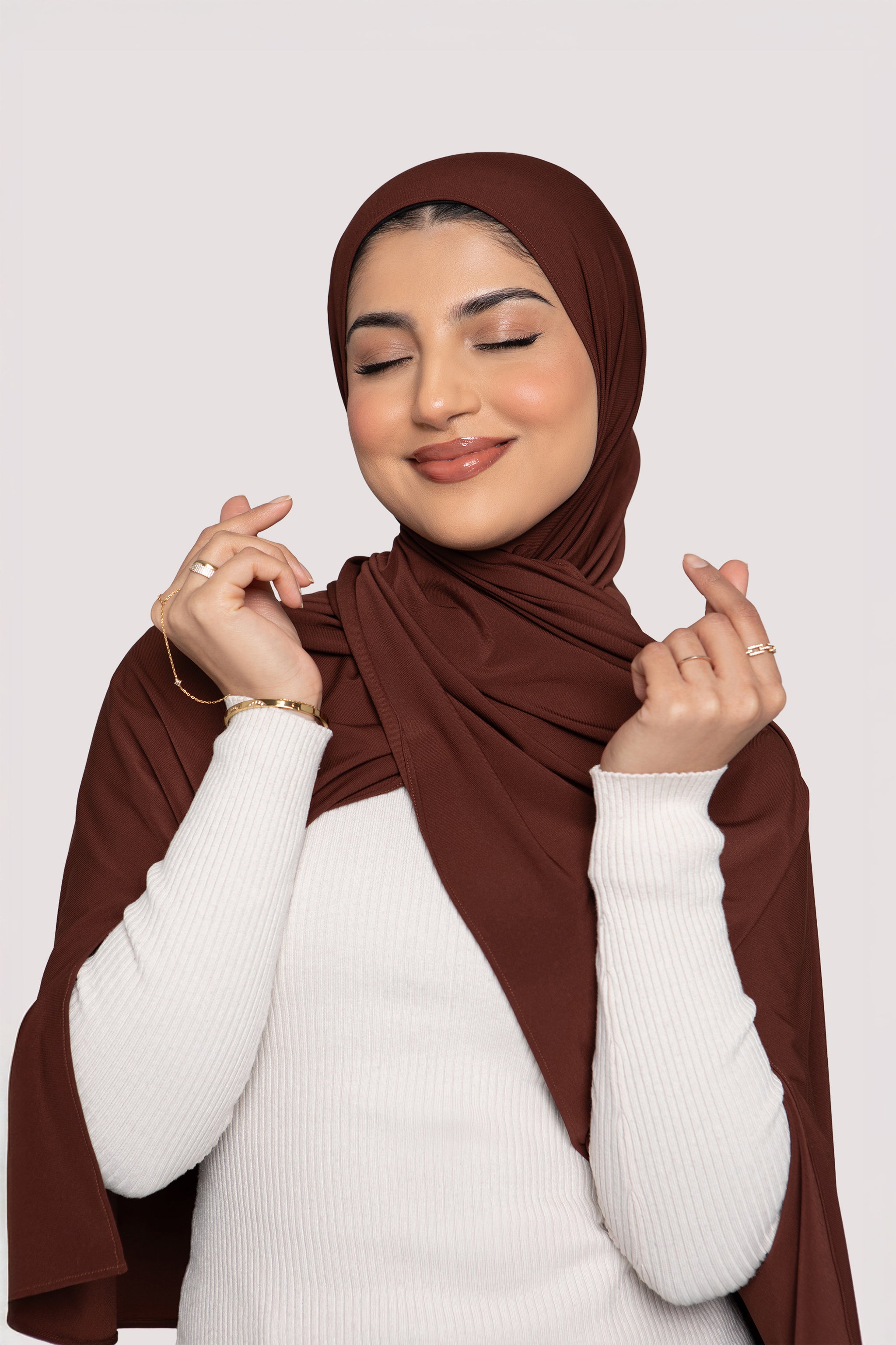 Fluid Jersey Hijab- Chocolate Fudge - Honey Hijabs,   - Luxury Haute Hijabs, Honey Hijabs - Honey Hijabs 