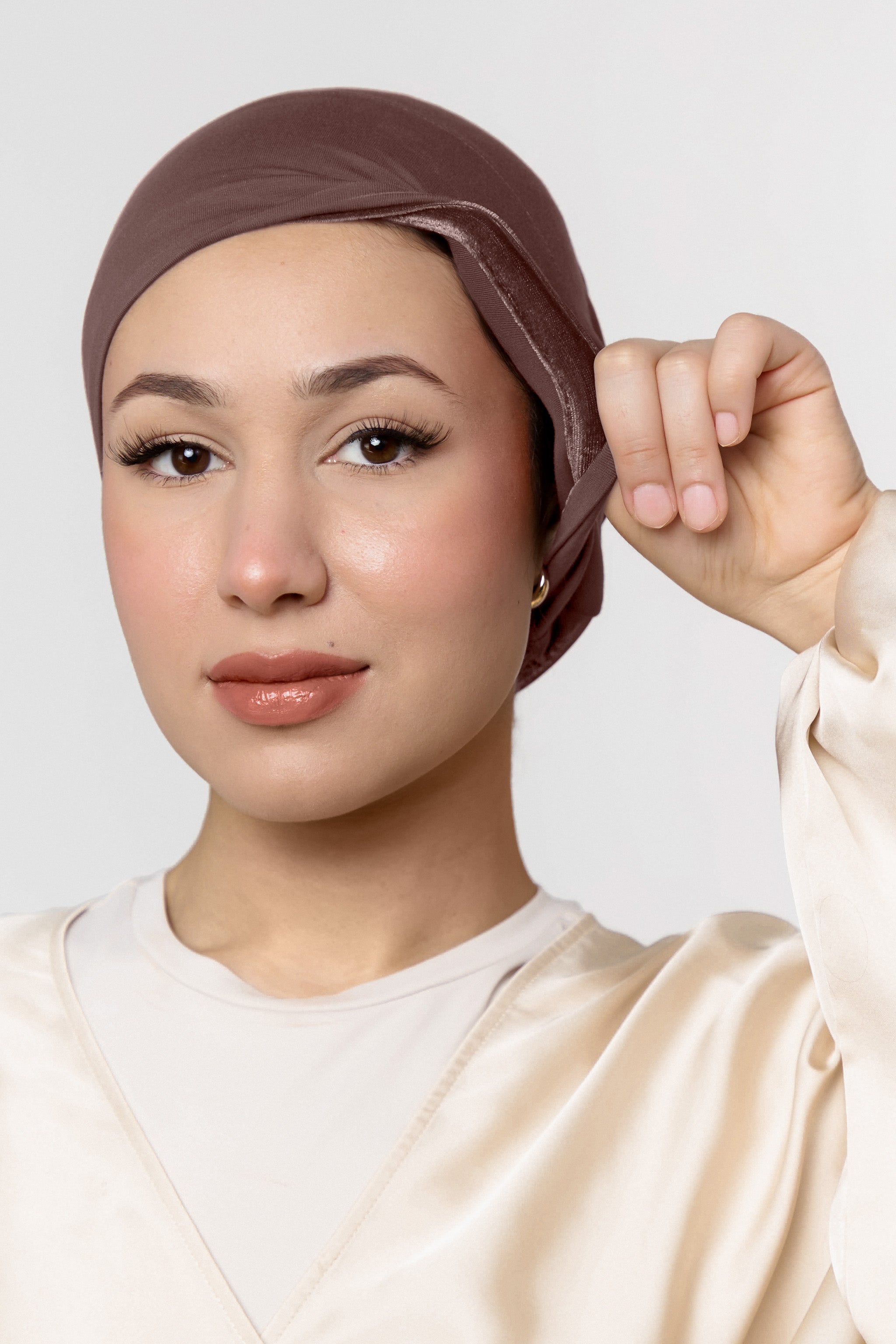 Velvet Grip Underscarf  - Rosewood