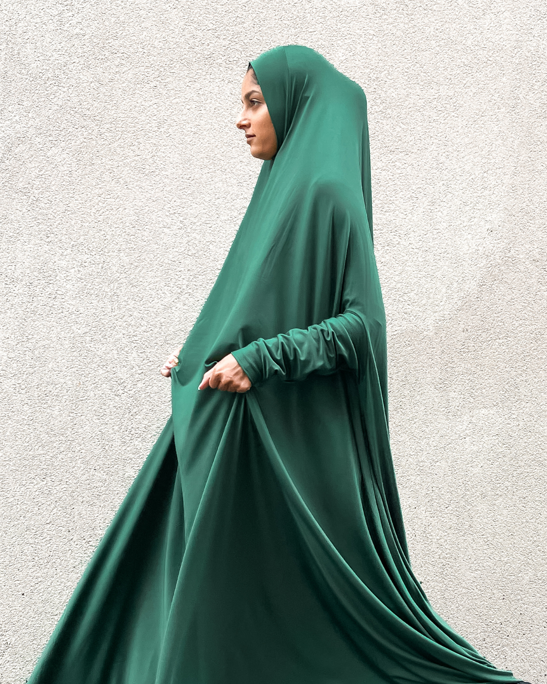 Full Coverage Prayer Hijab - Emerald