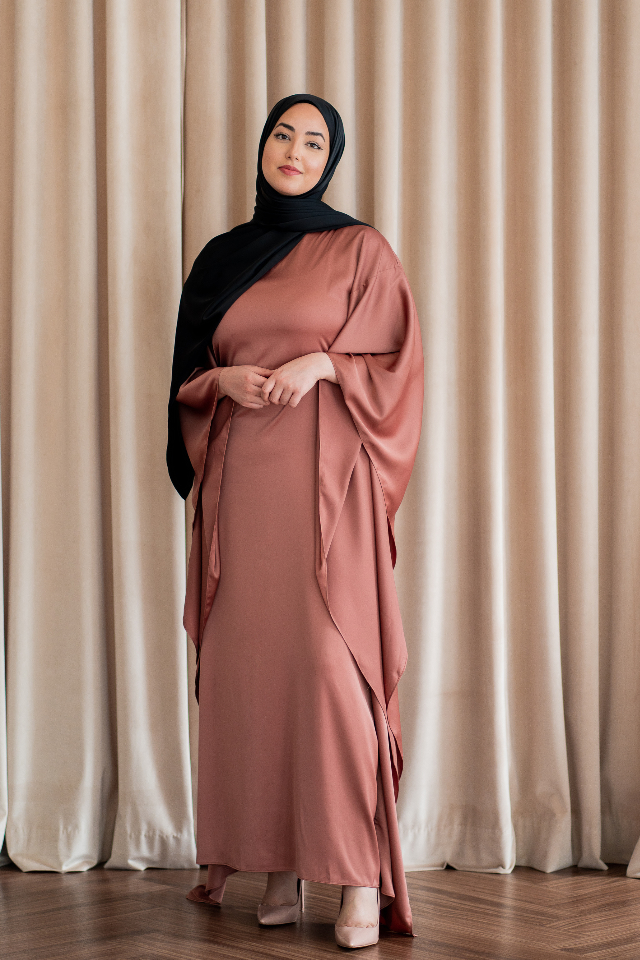 Matte Satin Hijab - Black Velvet