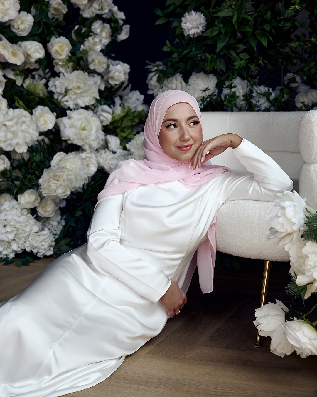 Dress 2025 satin hijab