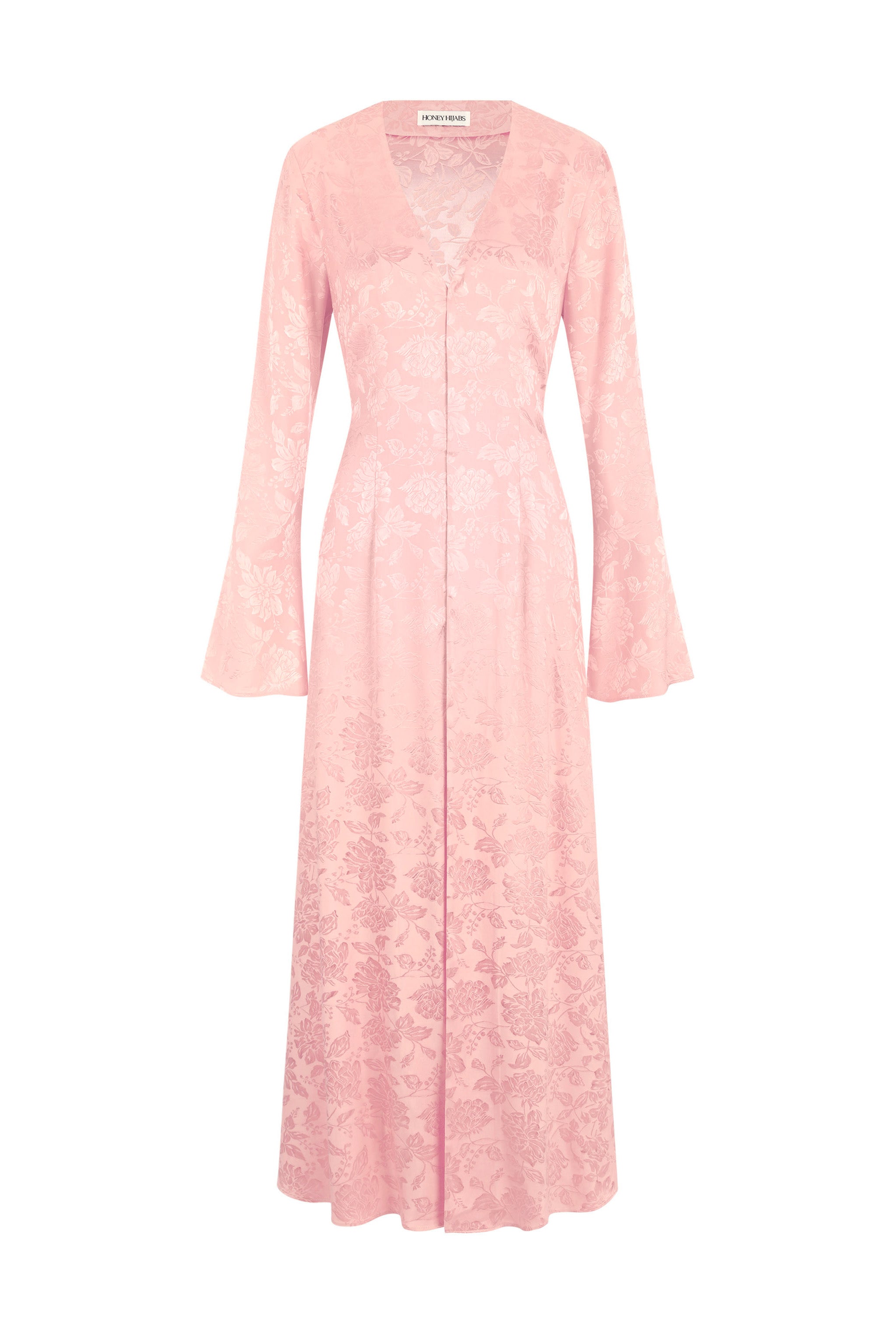 Zahra Open Abaya - Petal Pink - Honey Hijabs,   - Luxury Haute Hijabs, Honey Hijabs - Honey Hijabs 