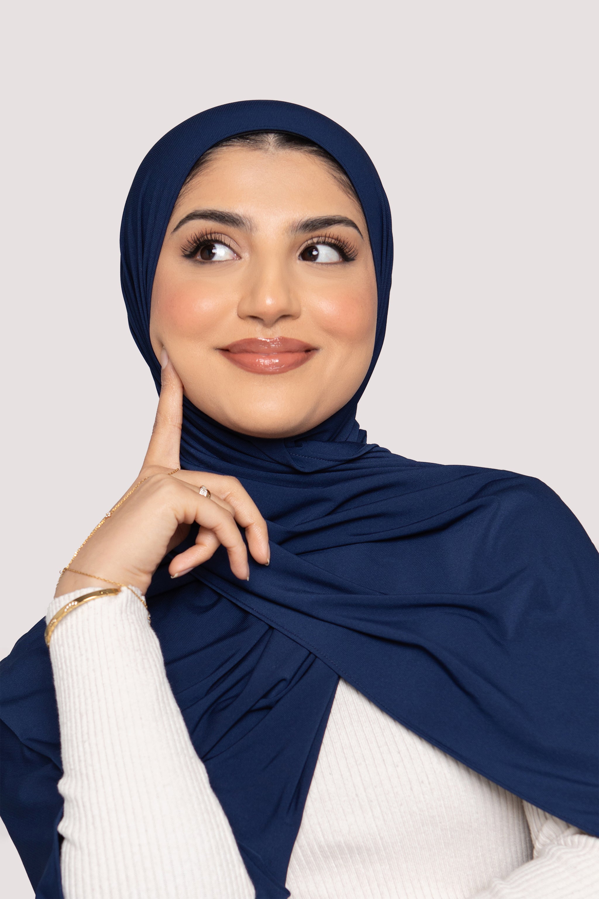 Fluid Jersey Hijab- Blueberry - Honey Hijabs,   - Luxury Haute Hijabs, Honey Hijabs - Honey Hijabs 