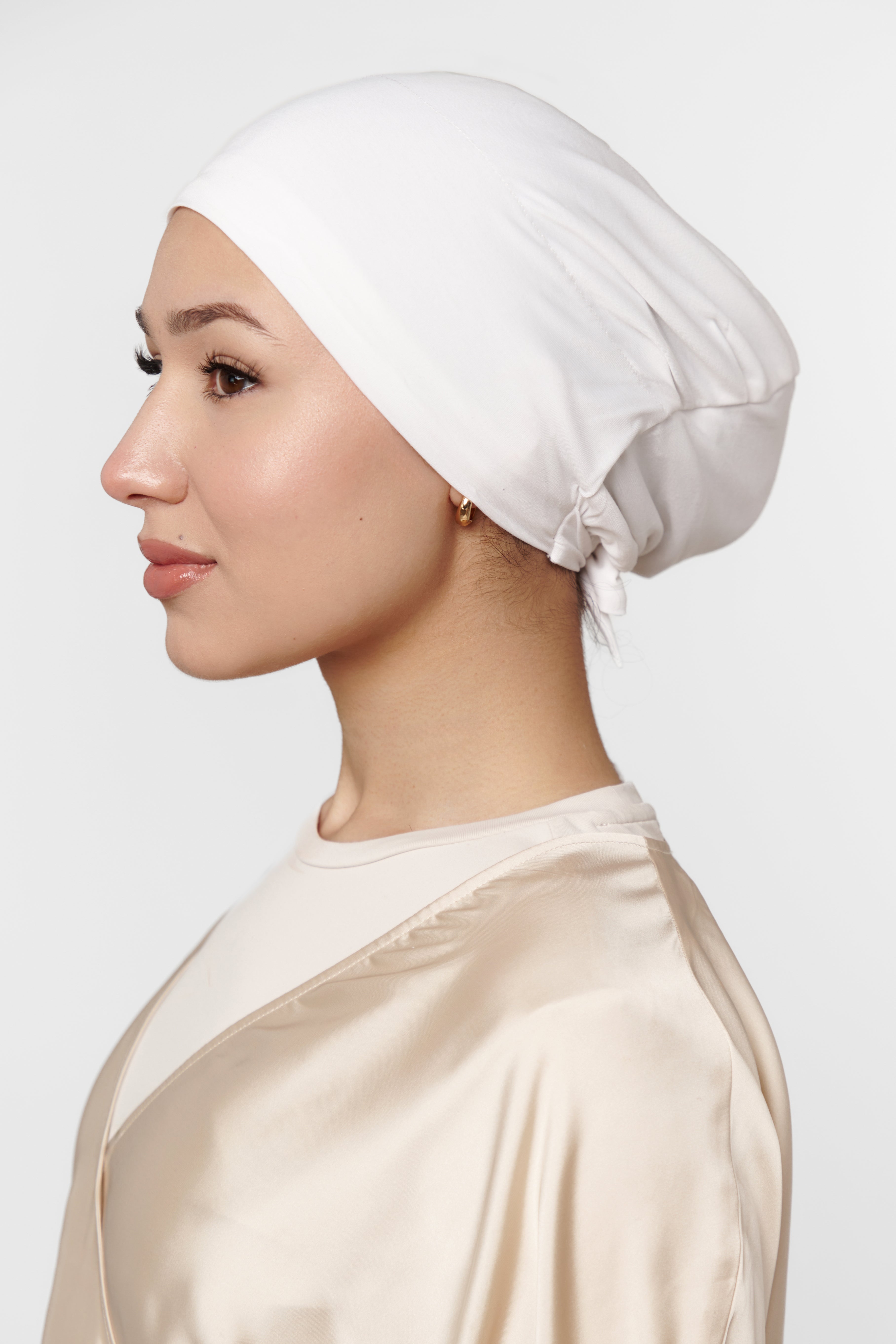 Silk Lined Underscarf - Vanilla Ice