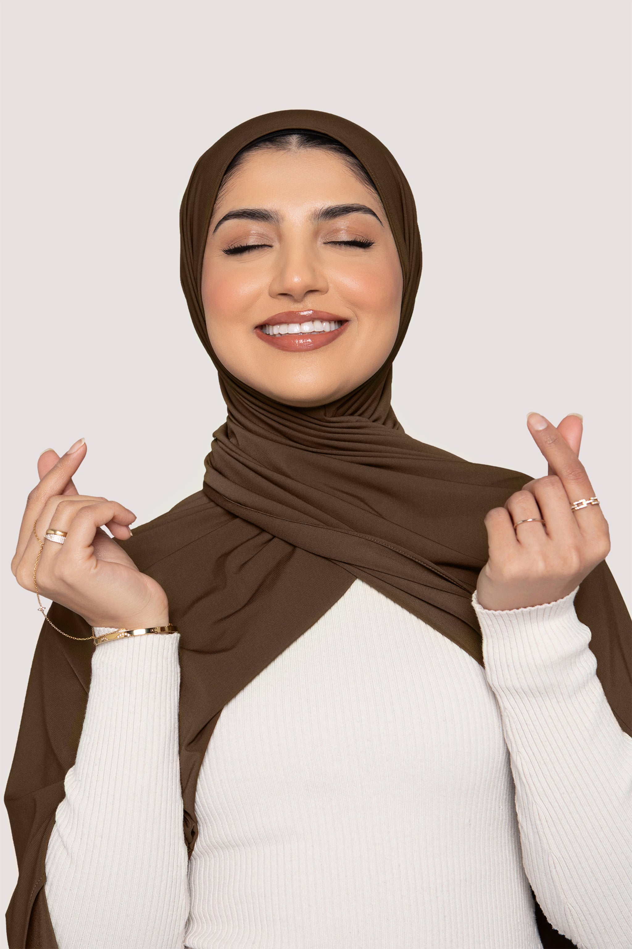 Fluid Jersey Hijab- Mocha - Honey Hijabs,   - Luxury Haute Hijabs, Honey Hijabs - Honey Hijabs 