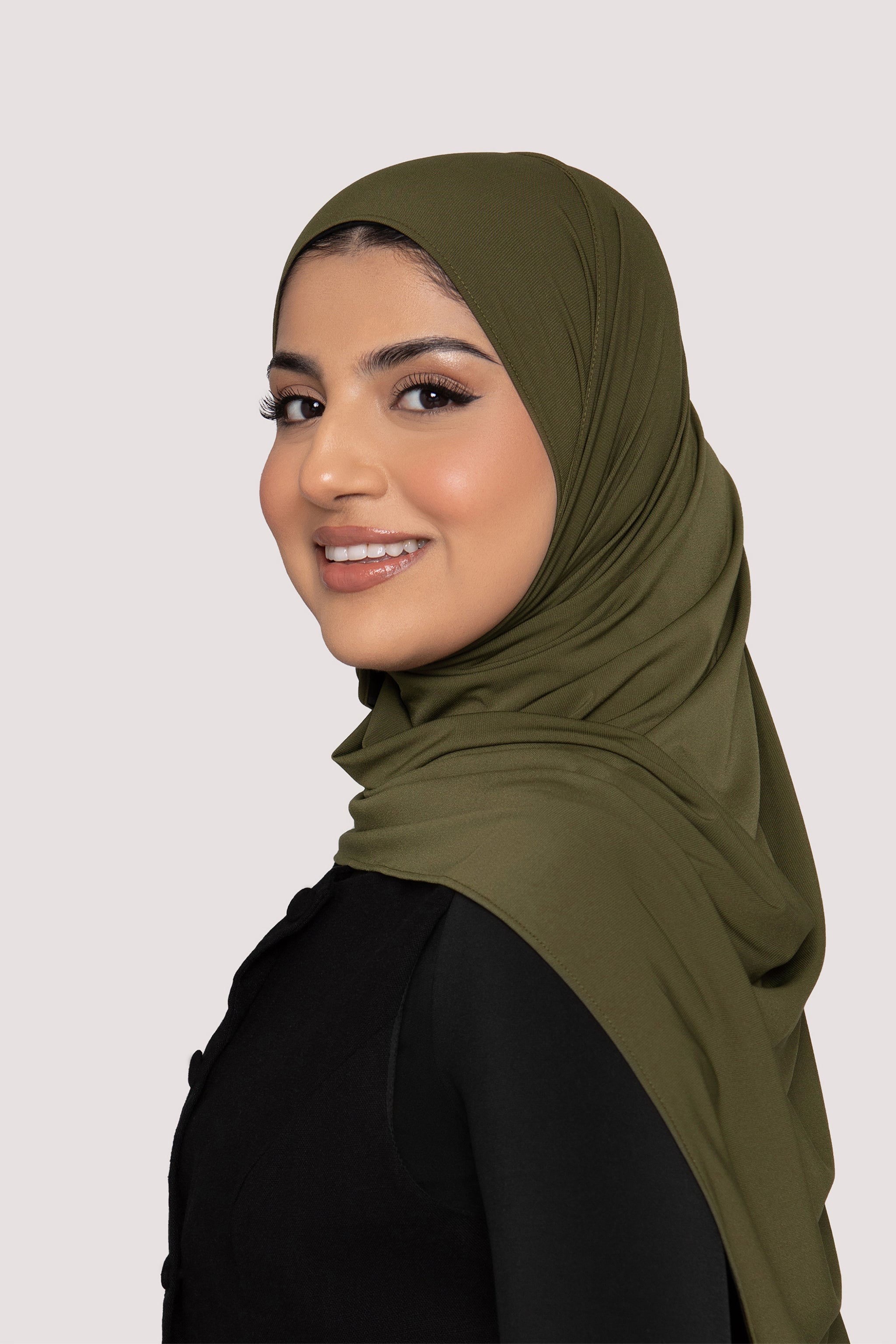 Fluid Jersey Hijab- Olive Grove - Honey Hijabs,   - Luxury Haute Hijabs, Honey Hijabs - Honey Hijabs 