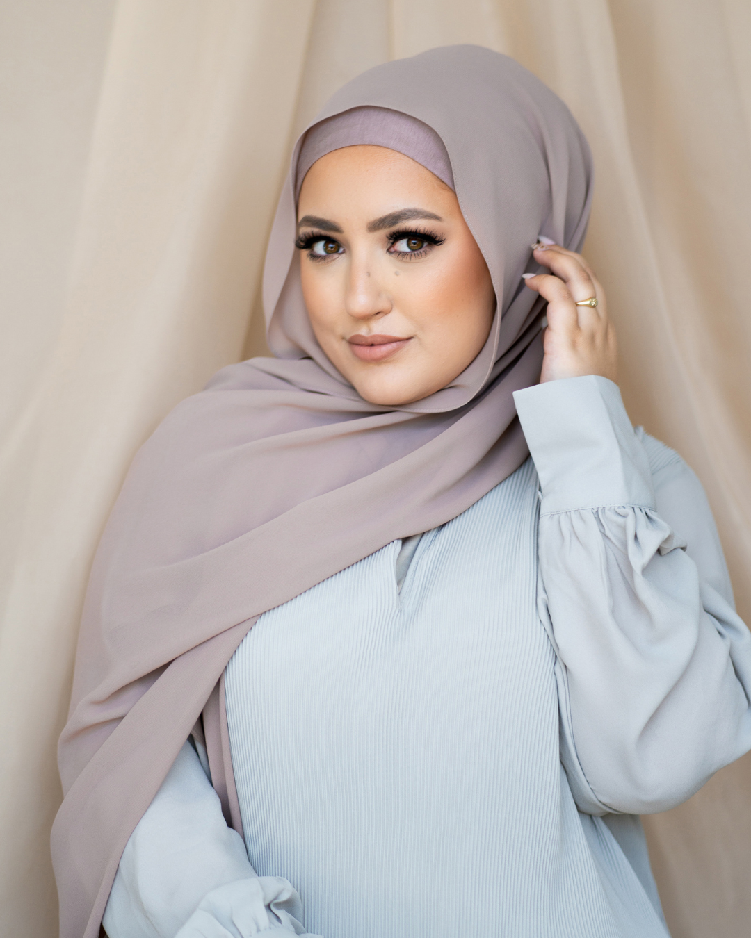 Luxe Lite Chiffon Hijab - Latte